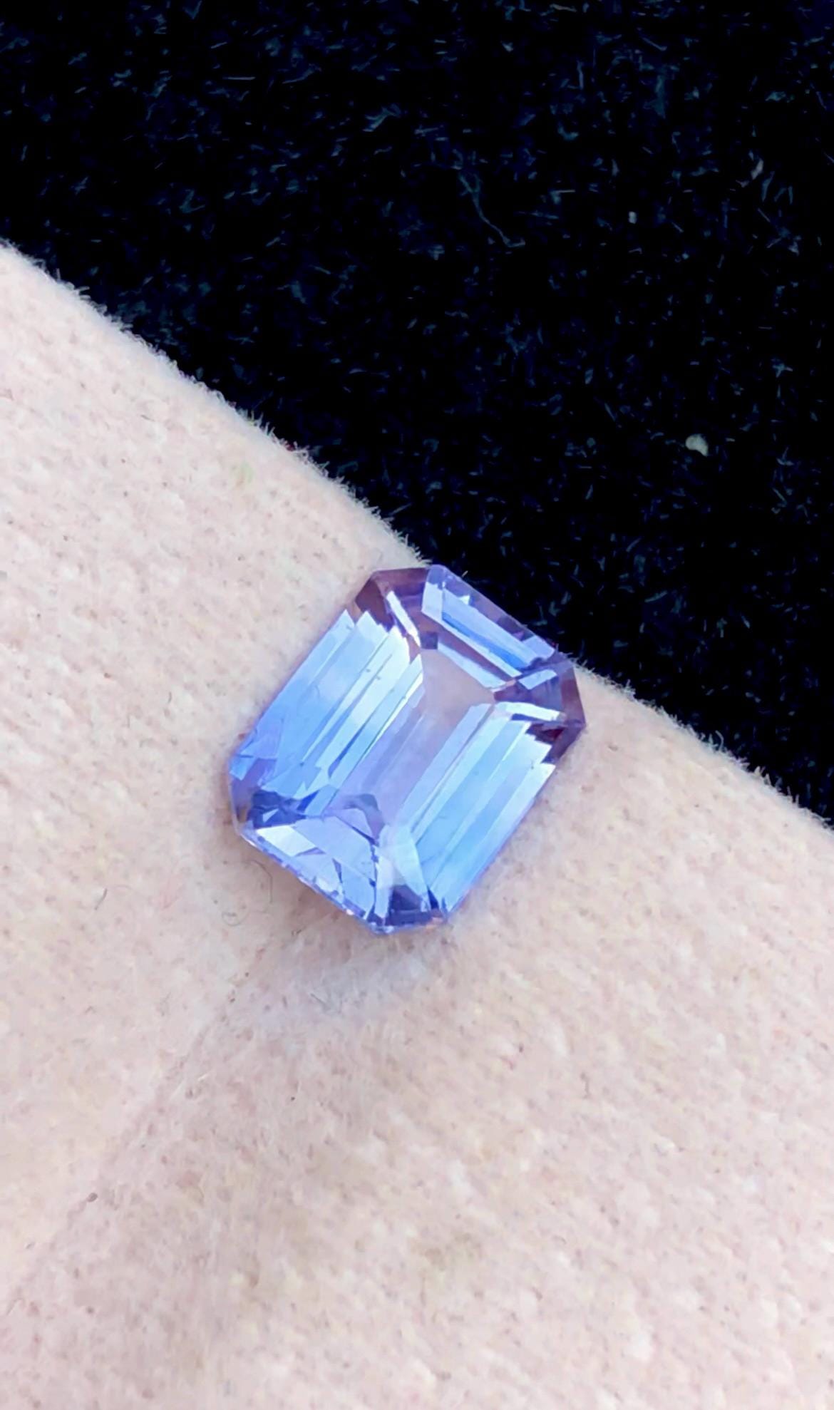 Teal Sapphire 1.42ct Emerald Cut – Madagascar No Heat Certified