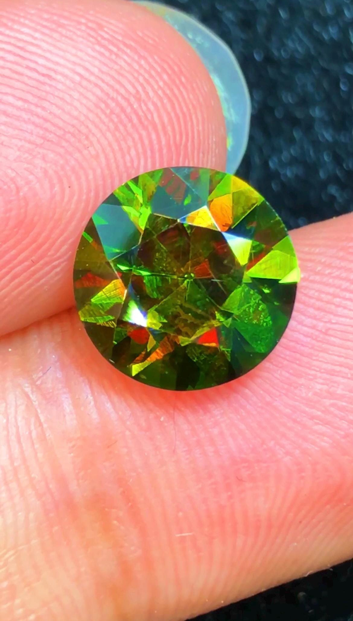 Sphene Titanite 3.90 ct Oval Cut Green Gemstone from Skardu Pakistan
