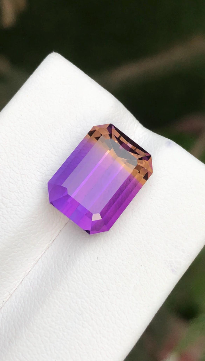 Ametrine 8.50 ct Emerald Cut • Bi-Color Gemstone from Bolivia