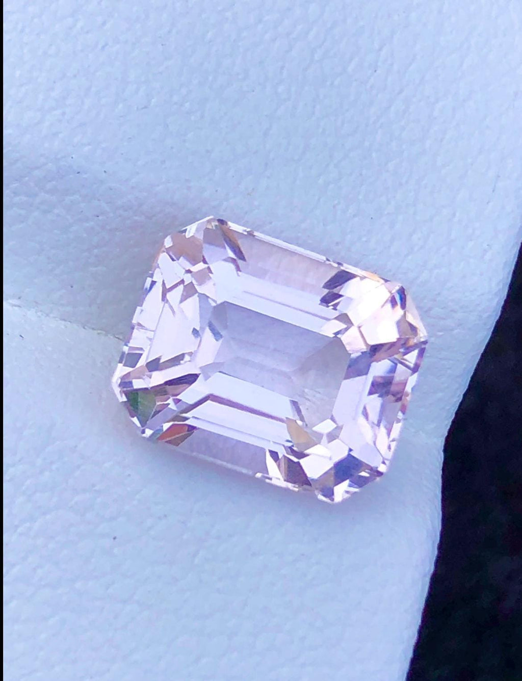 Pink Morganite 4.15ct Emerald Cut Loose Gemstone – Skardu Pakistan