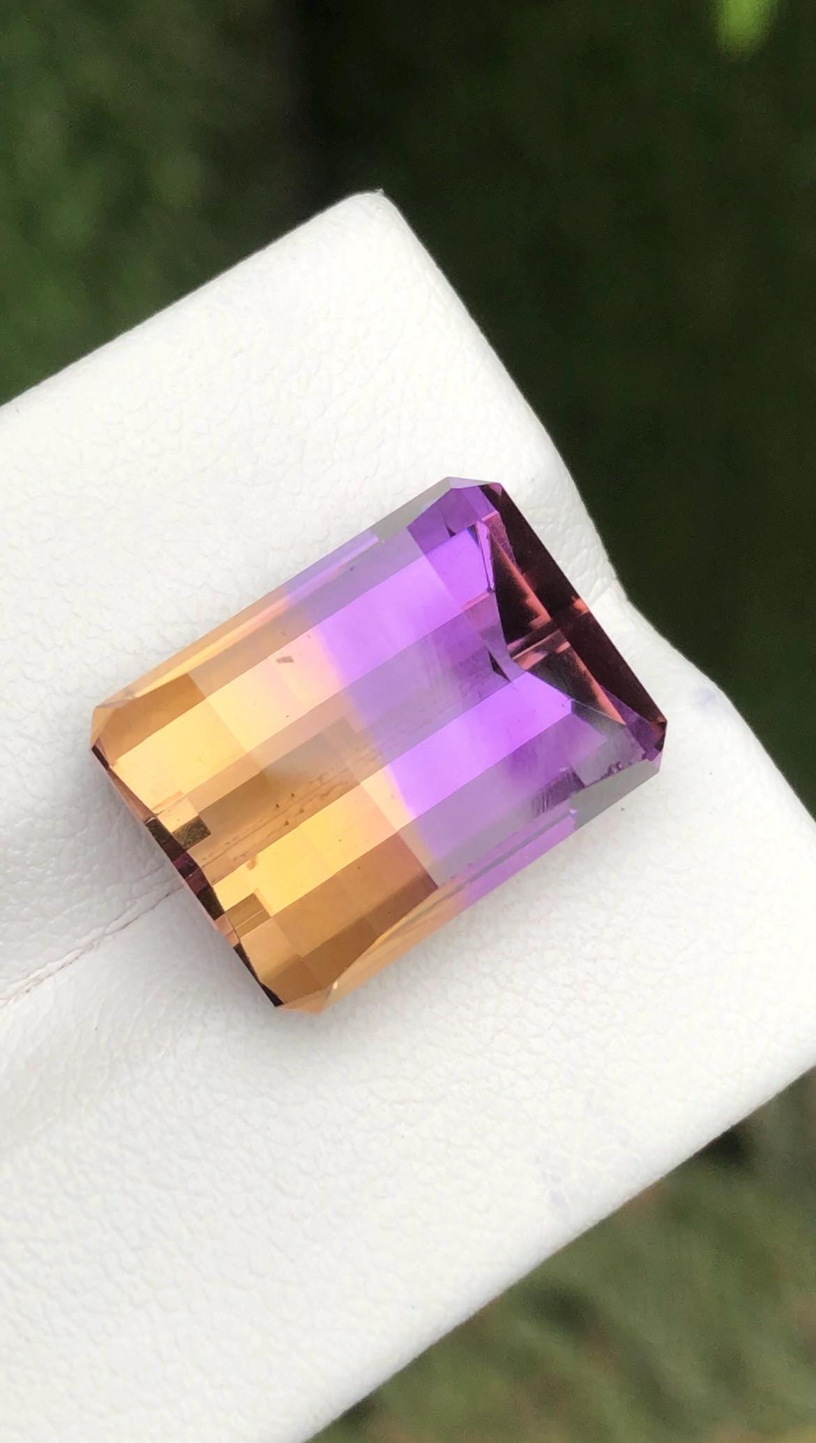 Ametrine 13.75 Carat Pixel Cut Loose Gemstone – from Brazil