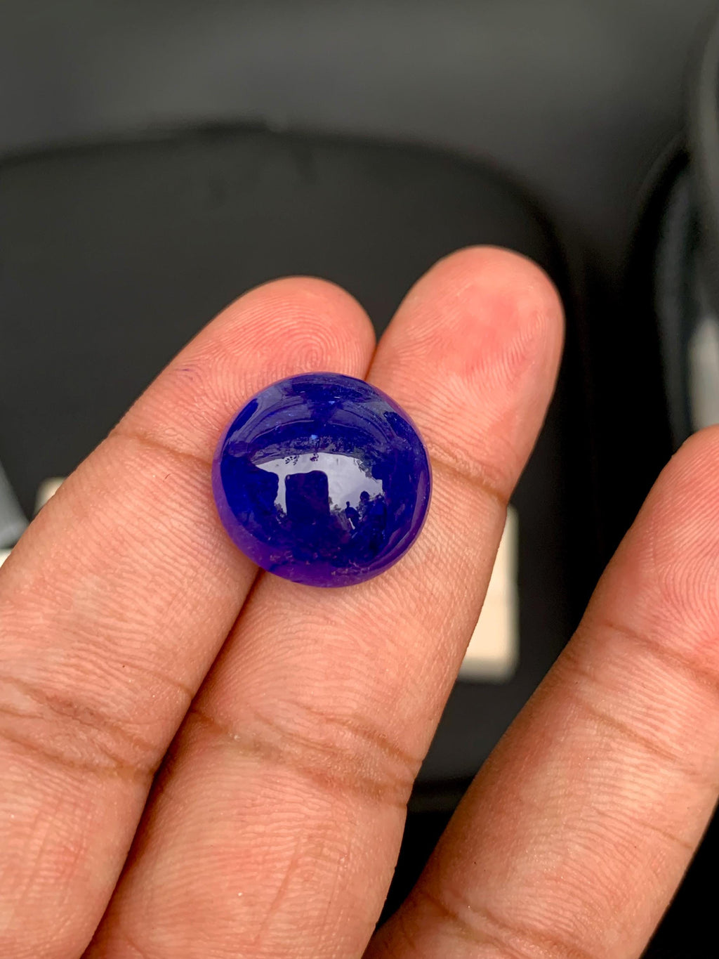AAA Tanzanite Cabochon: Deep Blue-Violet Gemstone, December Birthstone (25.3 Carat