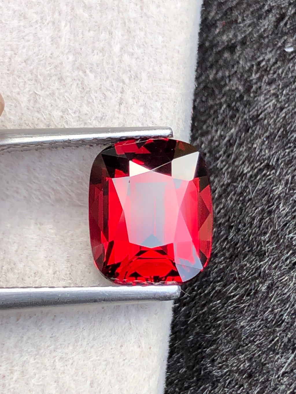 Rhodolite Garnet 3.13ct Cushion Cut Raspberry Pink from Tanzania
