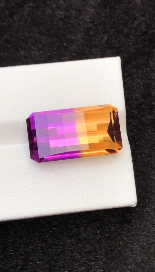 Ametrine 14.50 Carat Pixel Cut Loose Gemstone – from Brazil