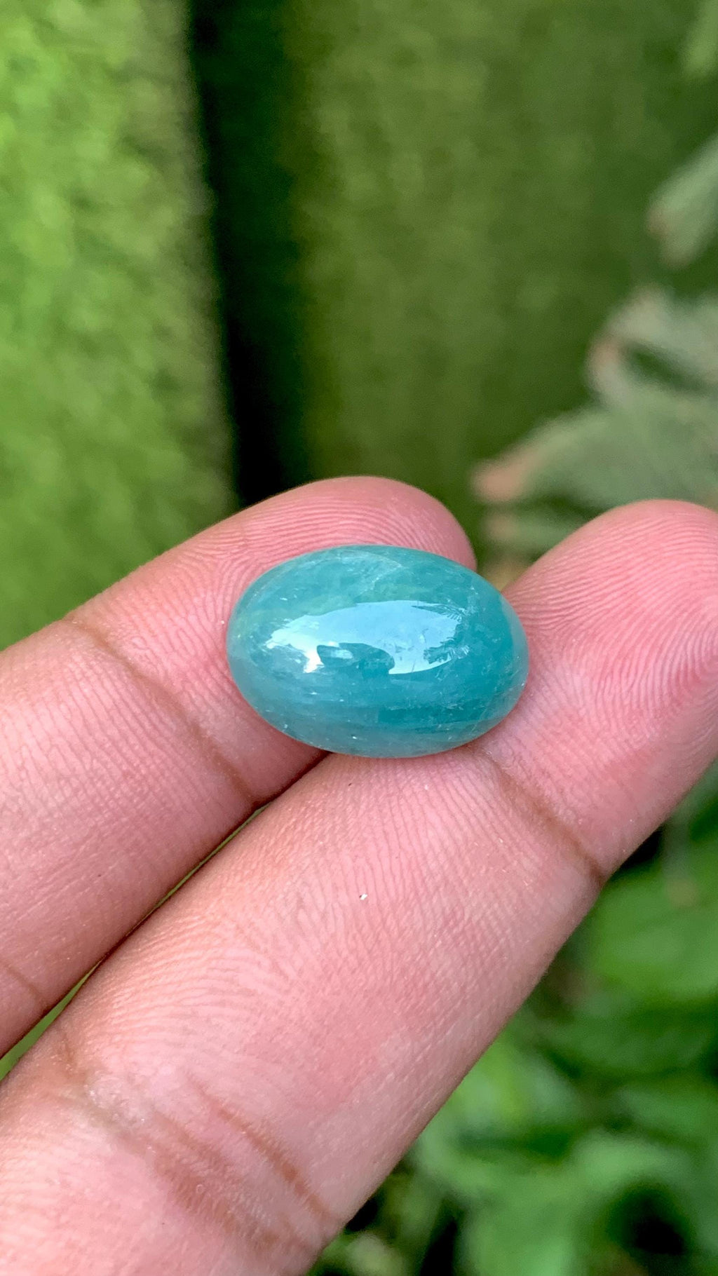 Grandidierite Gemstone Cabochon: Bluish Green, Rare Madagascar Stone, 11.50 Carats
