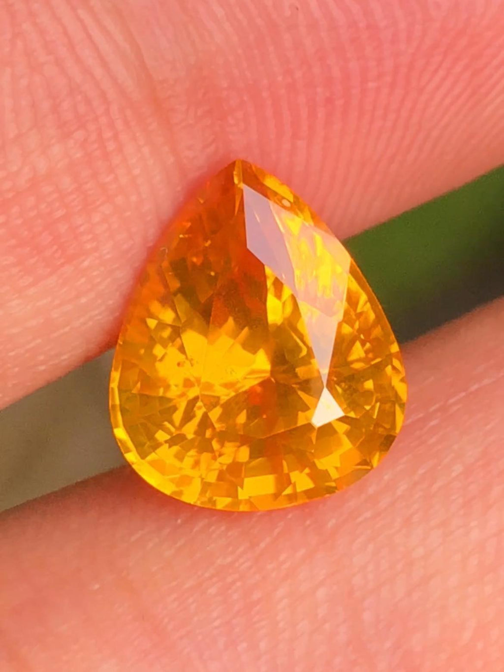 Vivid Yellow Sapphire 5.00ct Pear Cut Madagascar