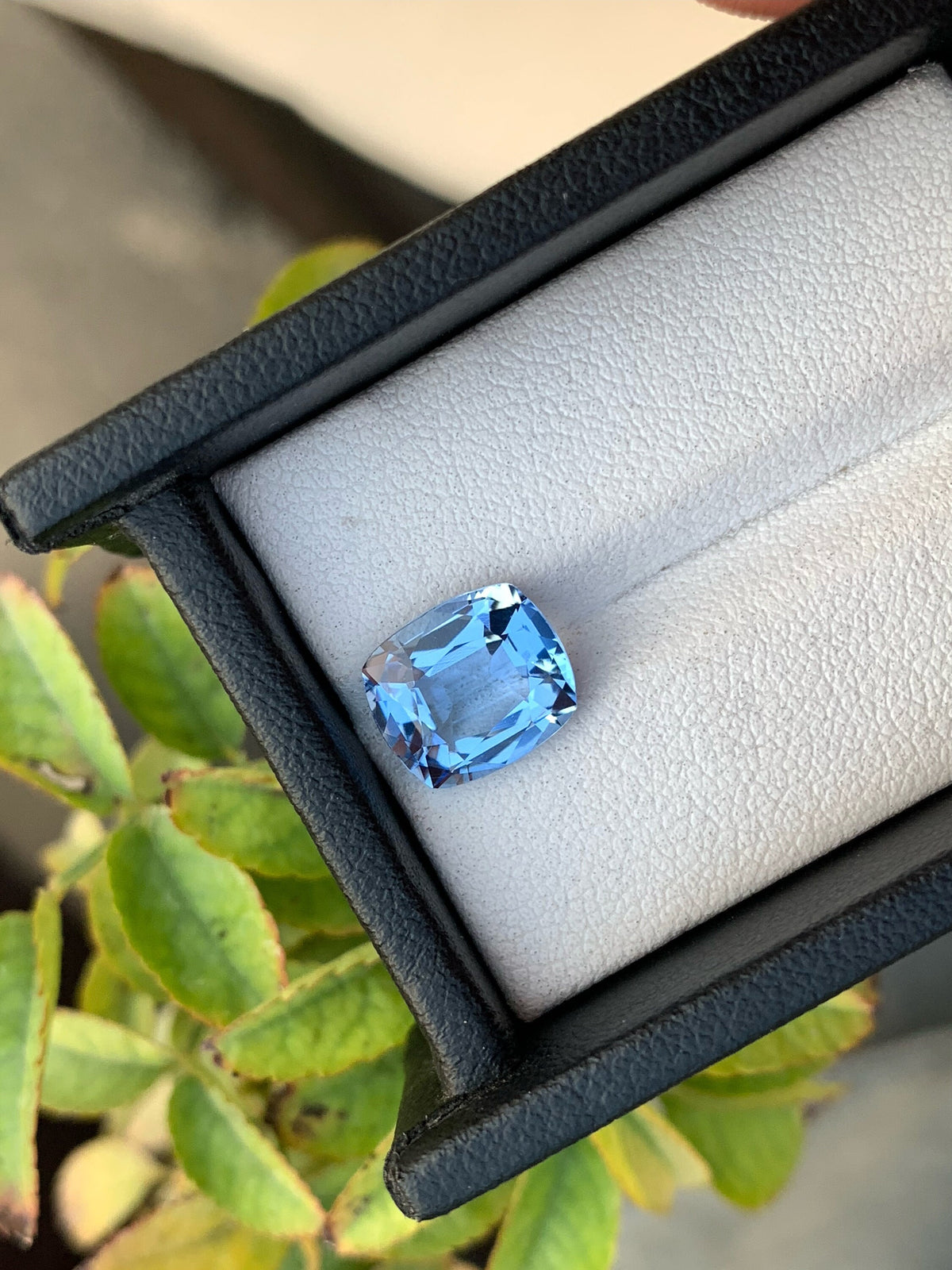 Santa Maria Blue Aquamarine Gemstone: Cushion Cut, 2.45 Carats