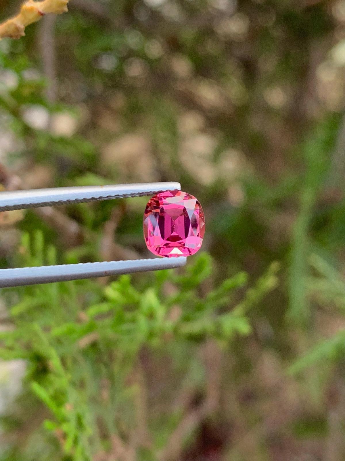 Pink Tourmaline Gemstone: 1.45 CT Cushion Cut, October Birthstone