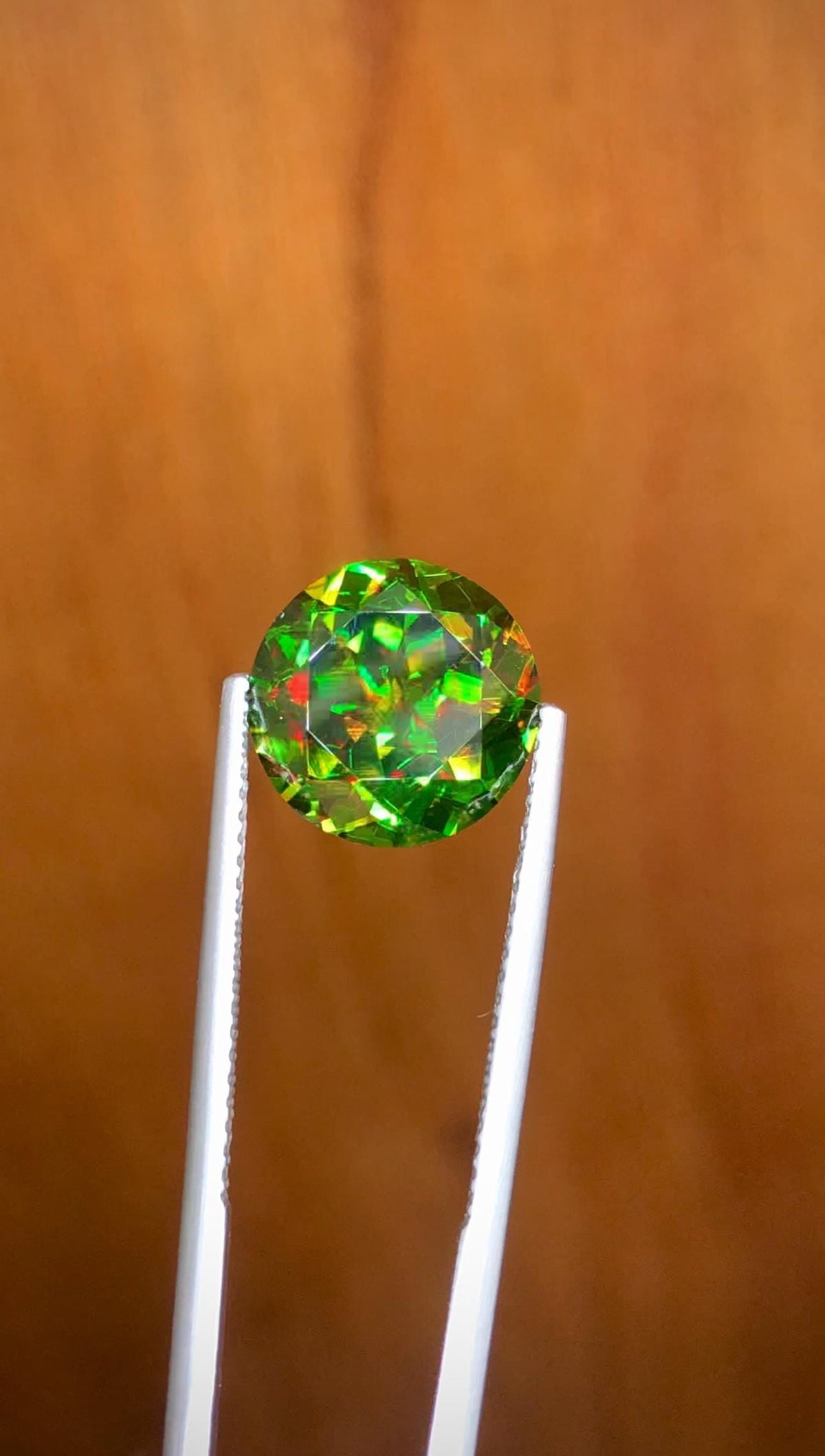 Chrome Sphene 5.85ct Round Cut Loose Gemstone from Pakistan