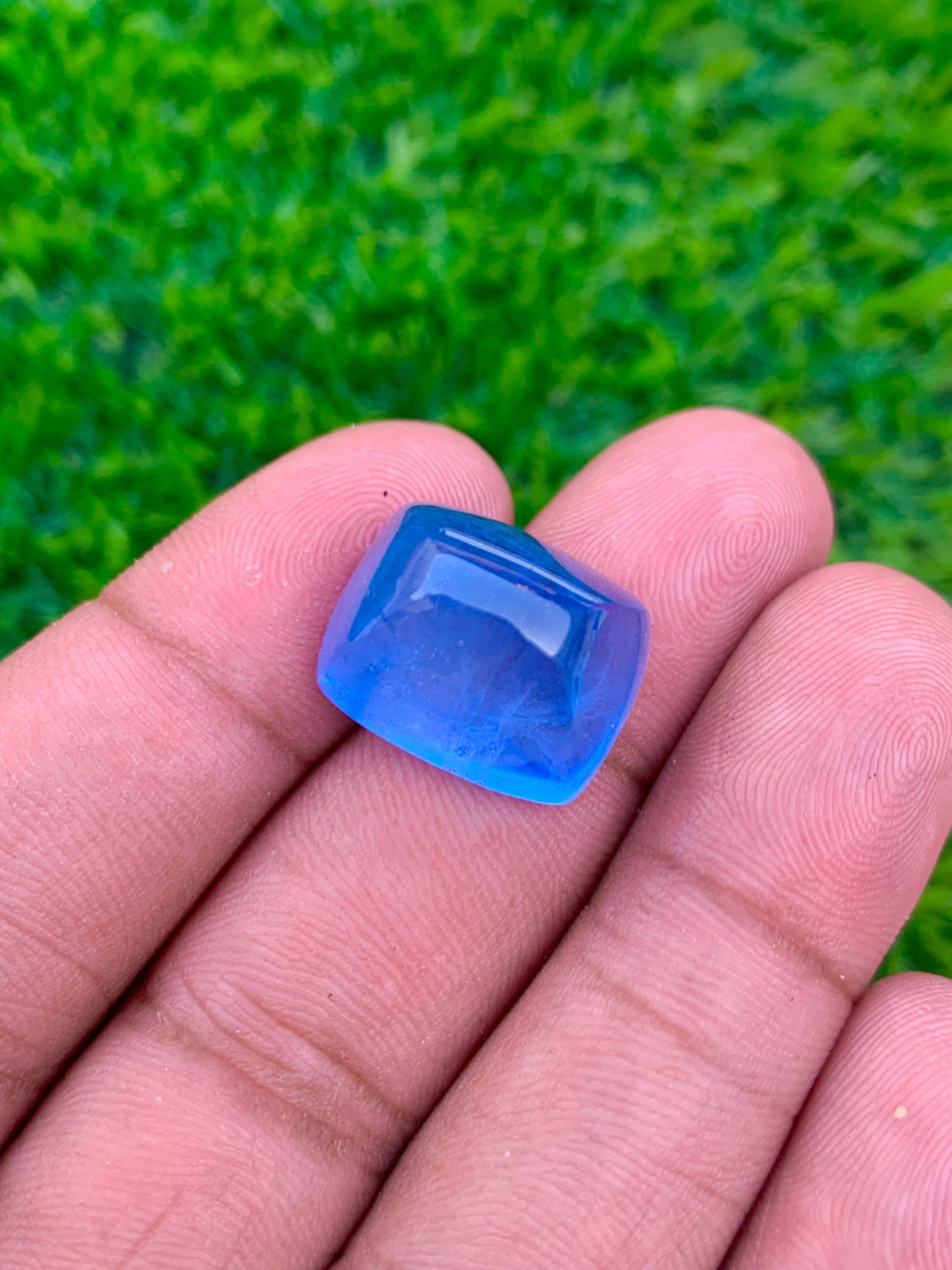 Santa Maria Aquamarine Cabochon: Deep Blue Gemstone, March Birthstone (22.65 CT)