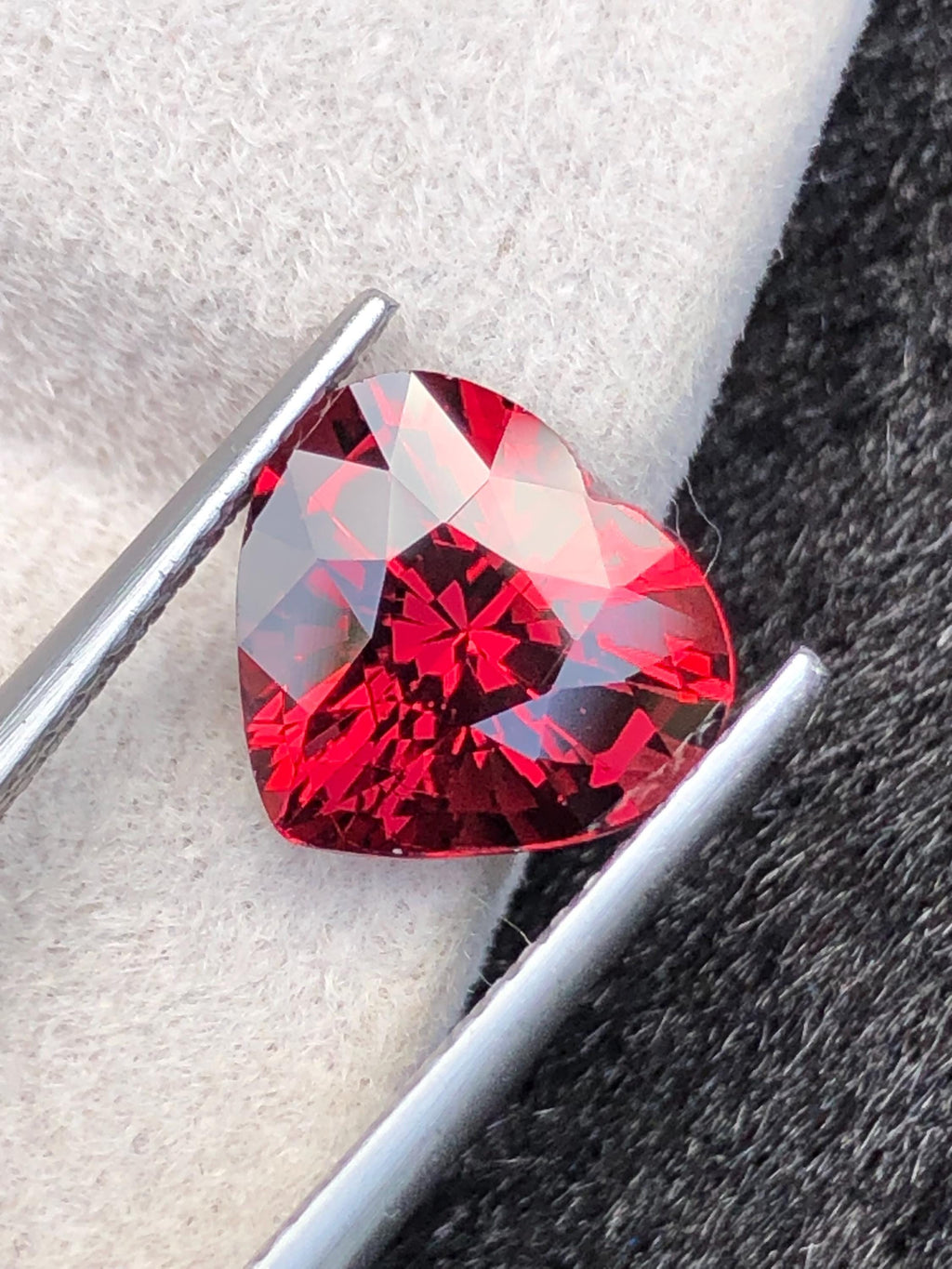 Rhodolite Garnet 3.18ct Heart Cut Vibrant Reddish Gemstone from Tanzania