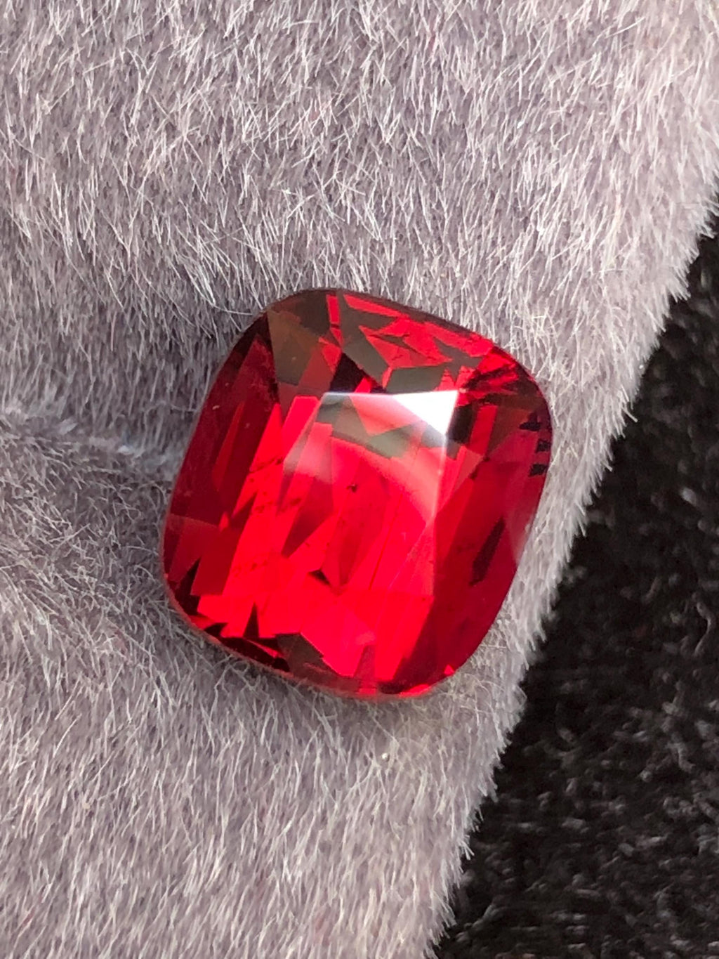 Reddish Rhodolite Garnet Cushion Cut 5.18 ct from Tanga Mine Tanzania