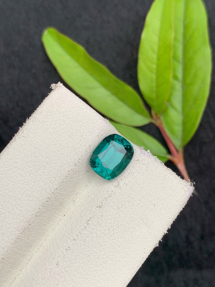 Sky Blue Tourmaline Gemstone: 2.15 Carat Cushion Cut, Afghanistan Origin