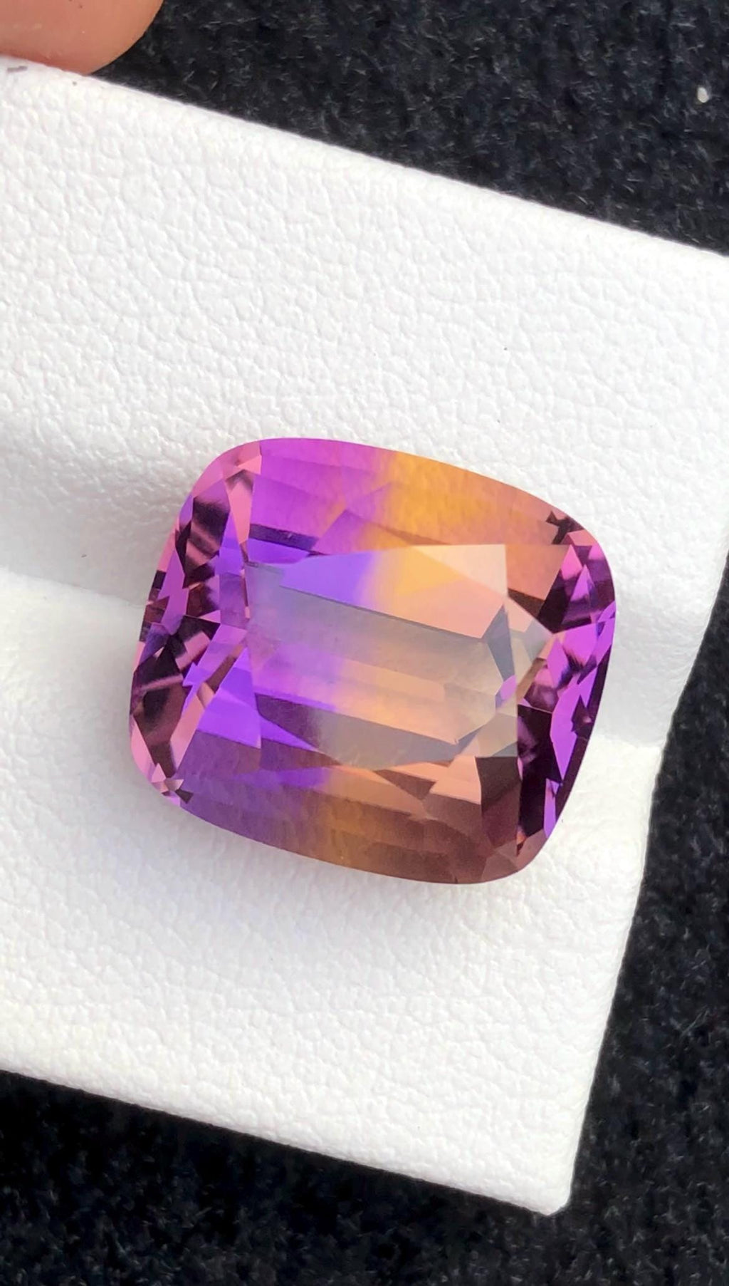 Bi-Color Ametrine 12.50 Ct Cushion Cut – Gemstone from Brazil