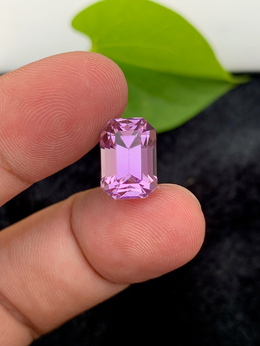 Violet Pink Kunzite Gemstone: 7.30 CT Emerald Cut, Afghanistan Origin