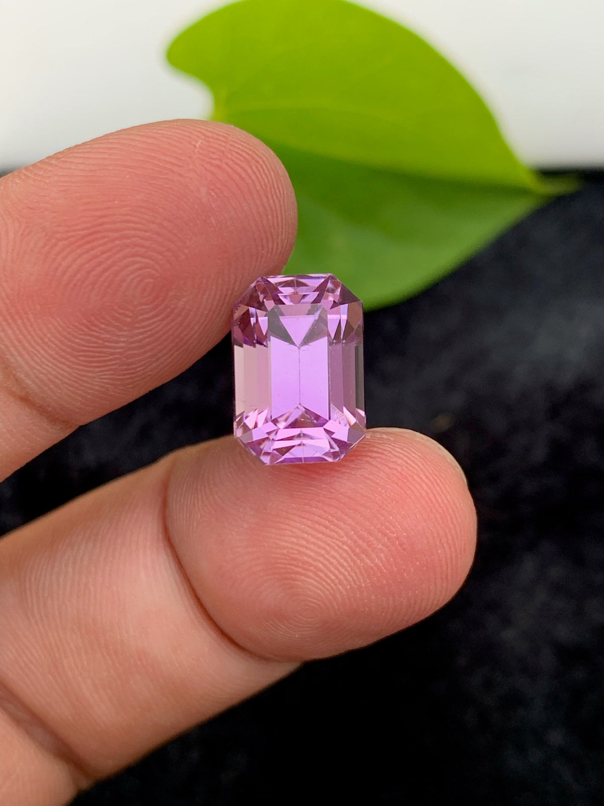 Violet Pink Kunzite Gemstone: 7.30 CT Emerald Cut, Afghanistan Origin