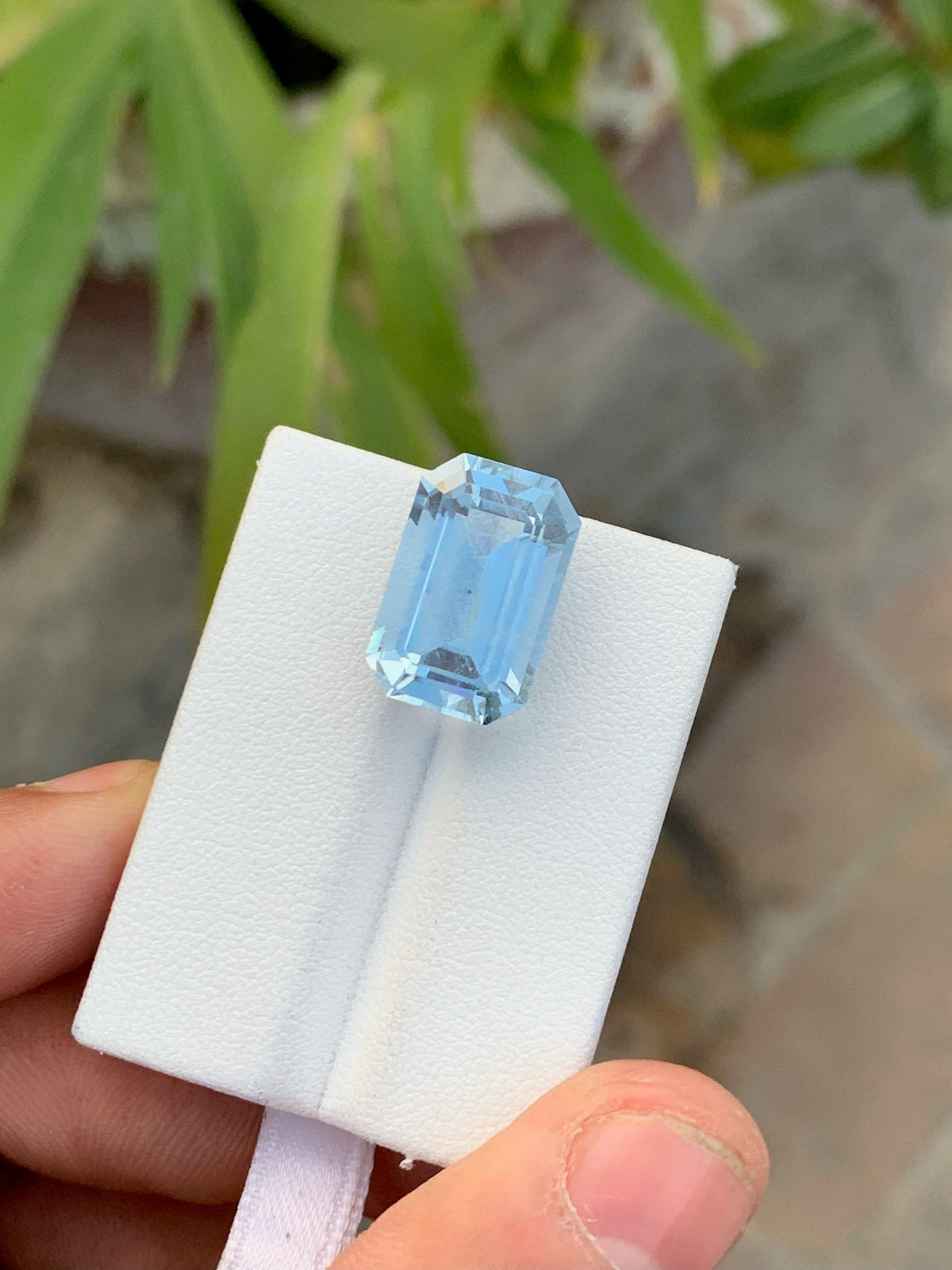 Emerald Cut Aquamarine Gemstone: Sea Blue, 10.75 CT Loose Stone