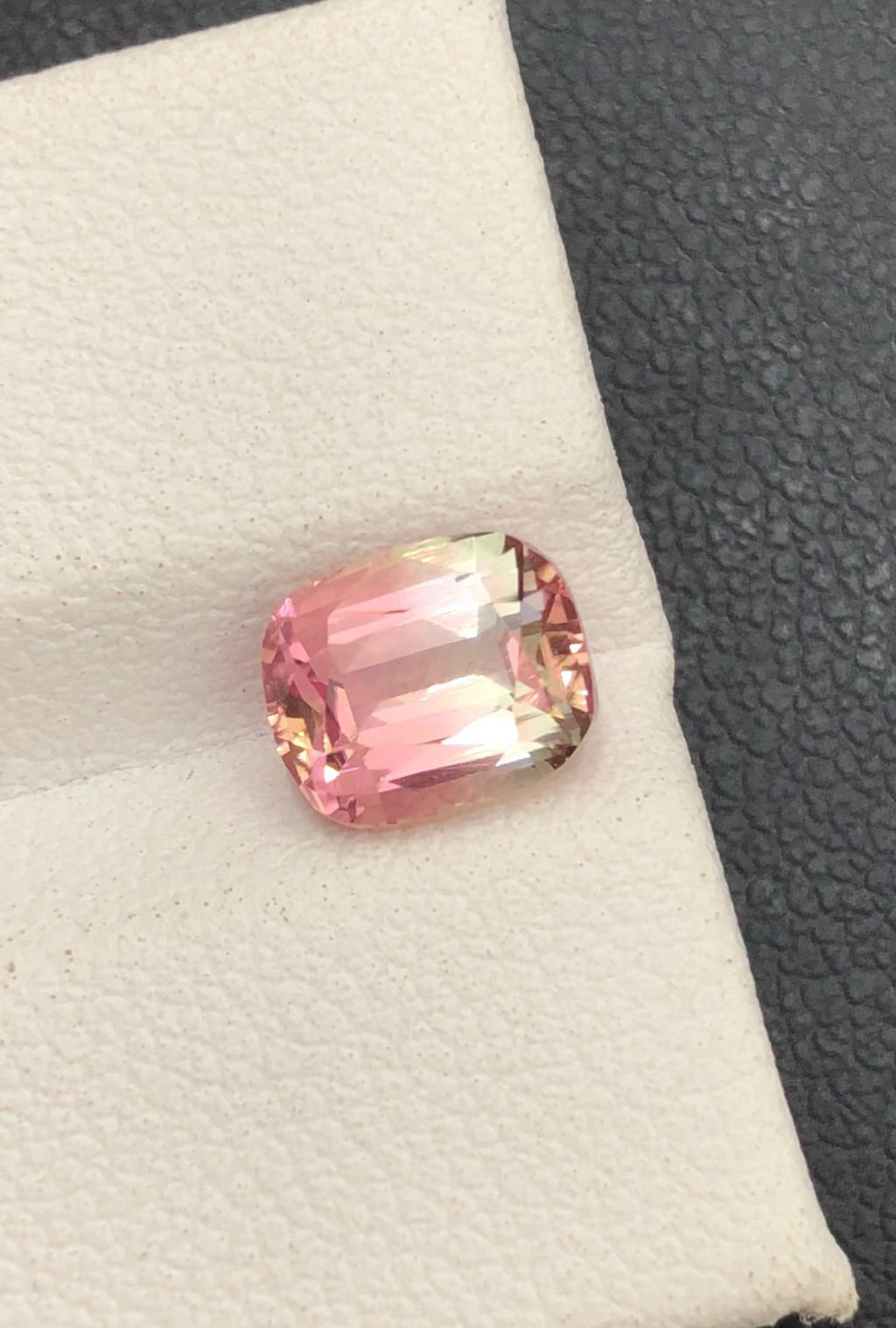 Bi Colour Tourmaline 1.95 Carat Cushion Cut – 8x6.49x5.23mm Loose Gemstone