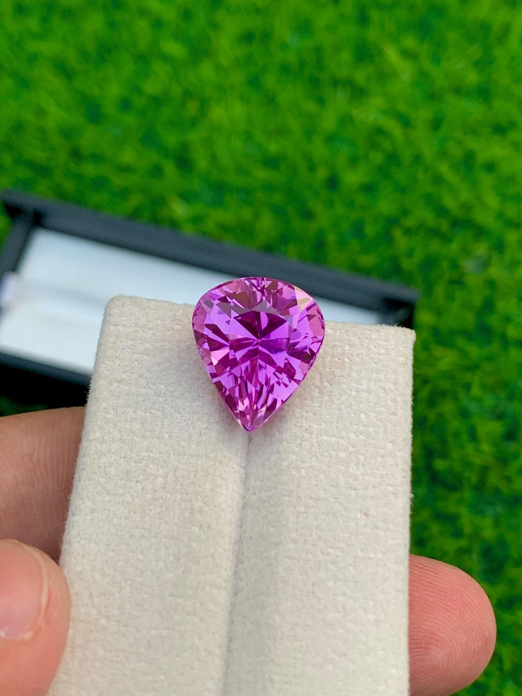 Magenta Pink Kunzite Gemstone: 12.10 CT Pear Cut October Birthstone