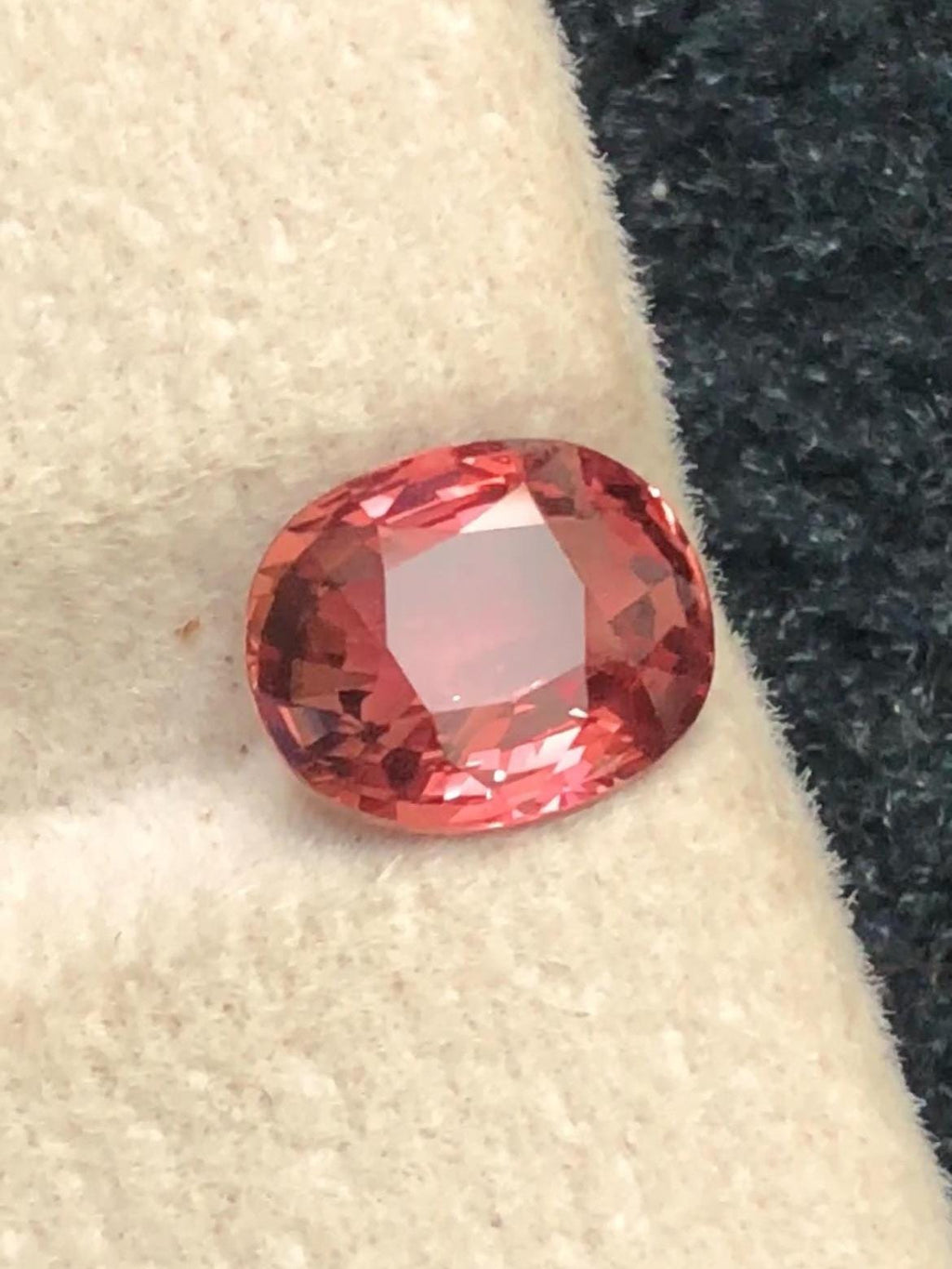 Natural Padparadscha Sapphire 2.07ct Oval Cut – Lively Peach-Pink Glow (GRS Certified)
