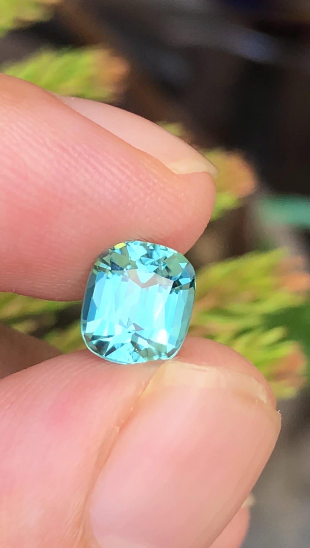 Lagoon Tourmaline Gemstone: 2.50 Carat Afghan Cushion Cut