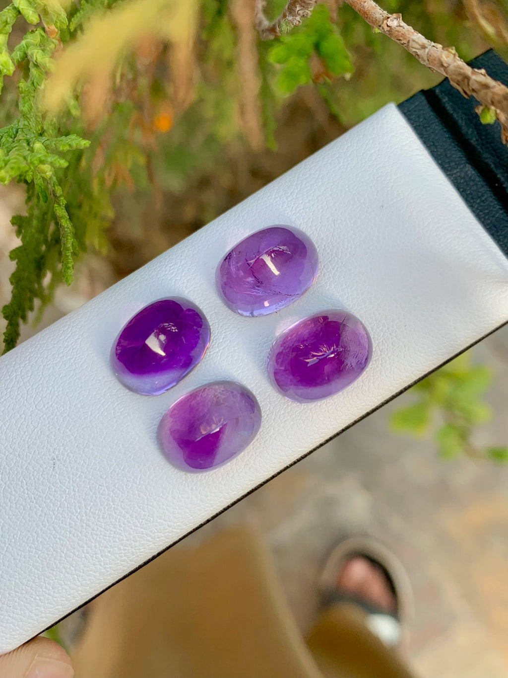 Natural Light Purple Amethyst Oval Cabochon Lot - 29.95 CT