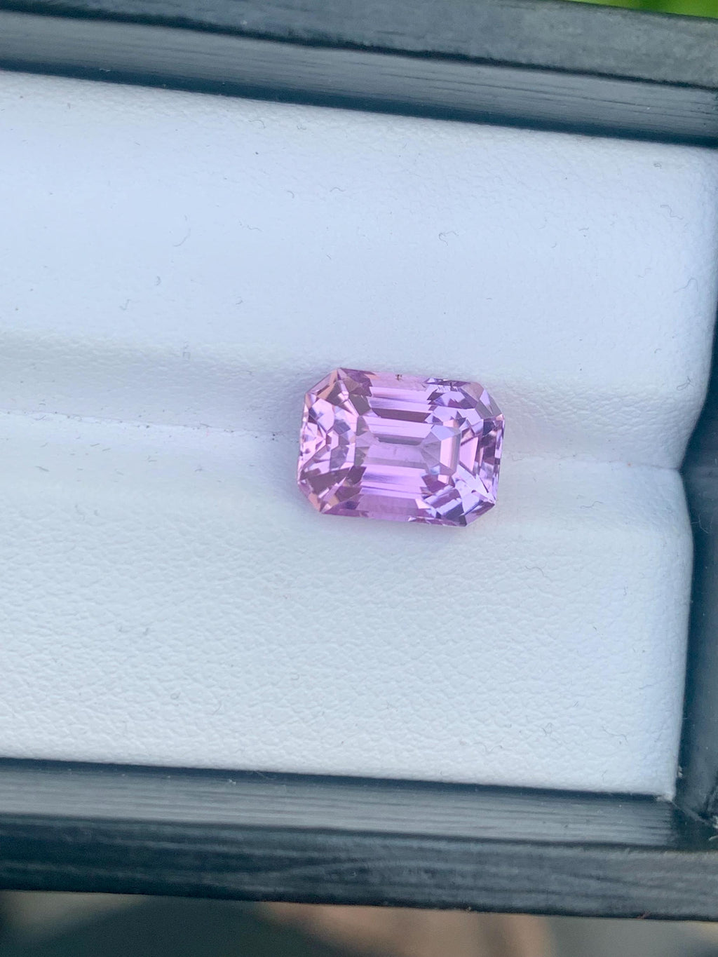 Light Pink Kunzite Gemstone: 4.60 CT Emerald Cut, Afghanistan