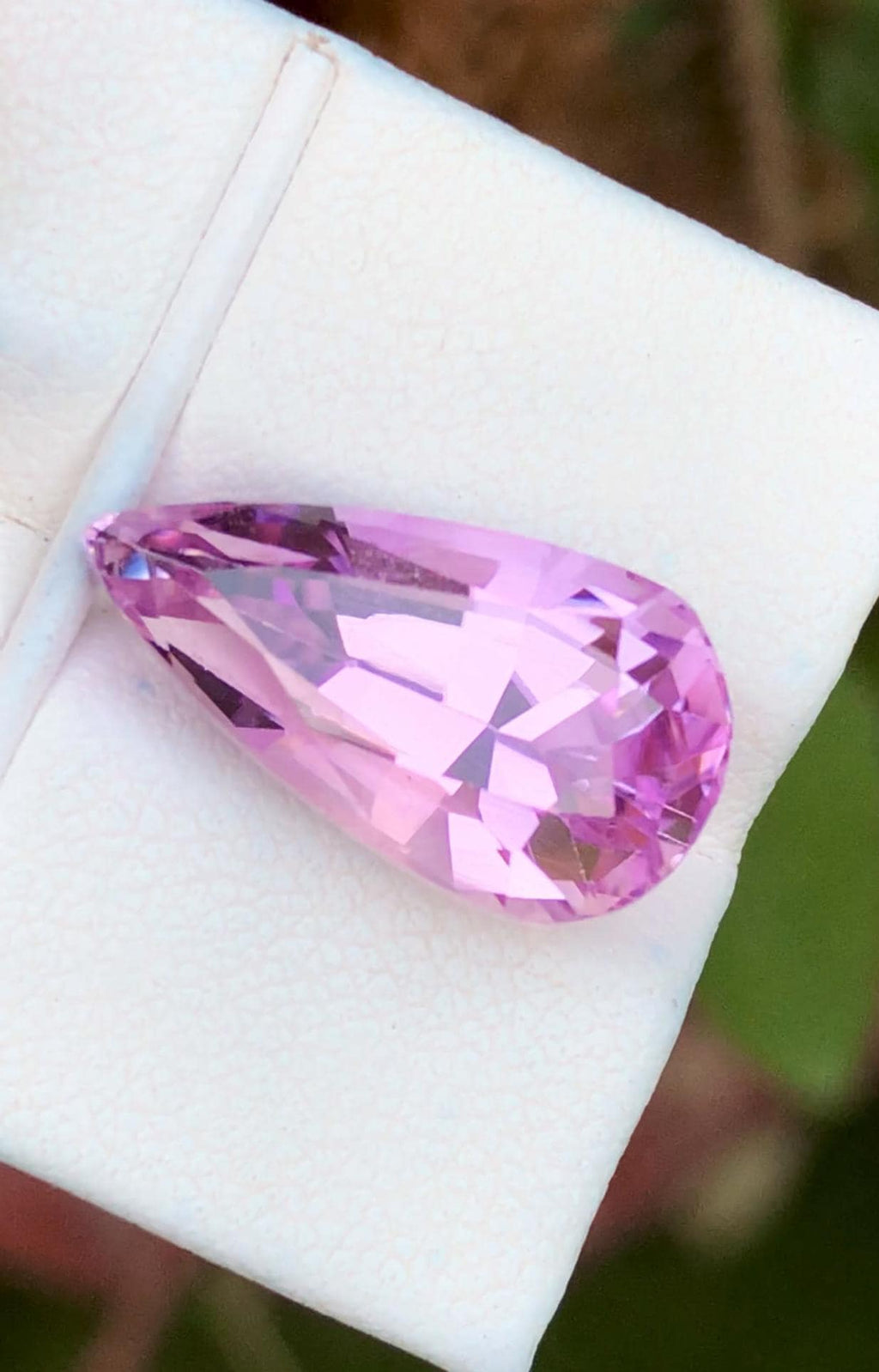 Pink Kunzite Gemstone: 12.05 CT Pear Shape, Afghanistan