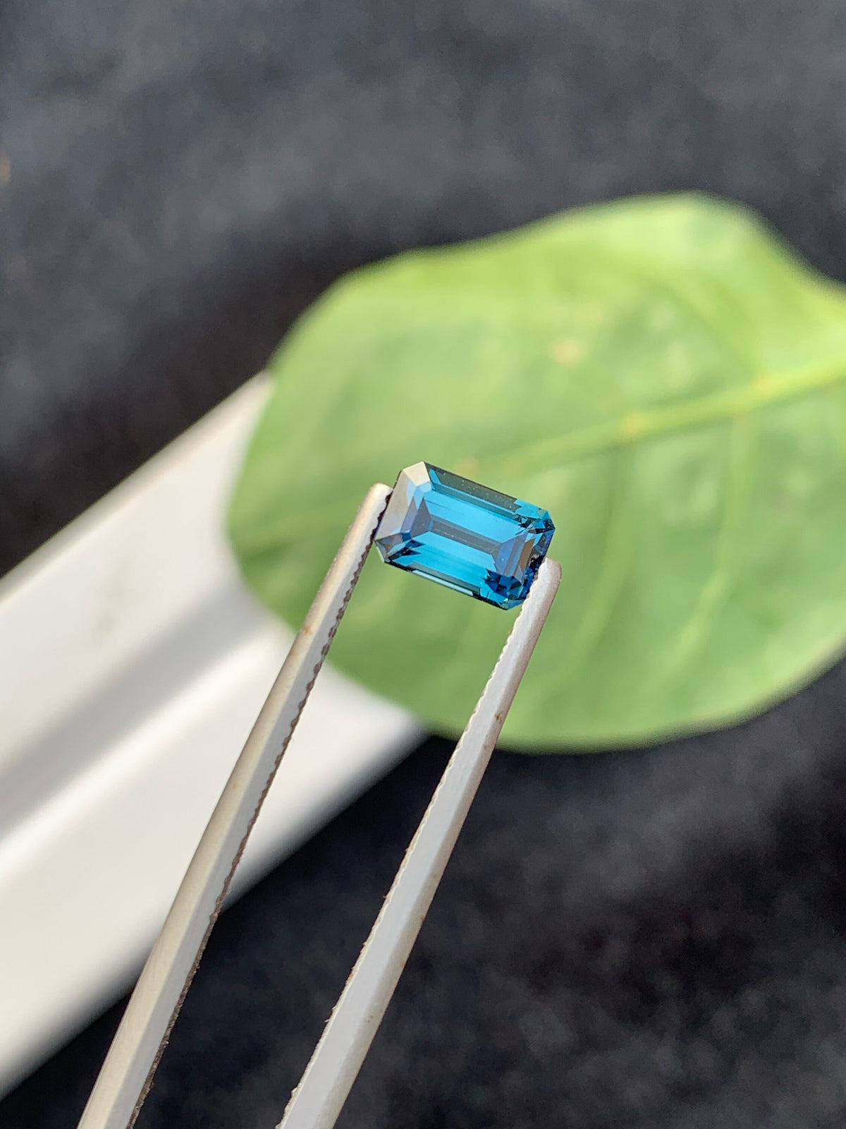 Ink Blue Tourmaline Stone For Ring Making, Faceted Tourmaline Gemstone, 1.35 CT