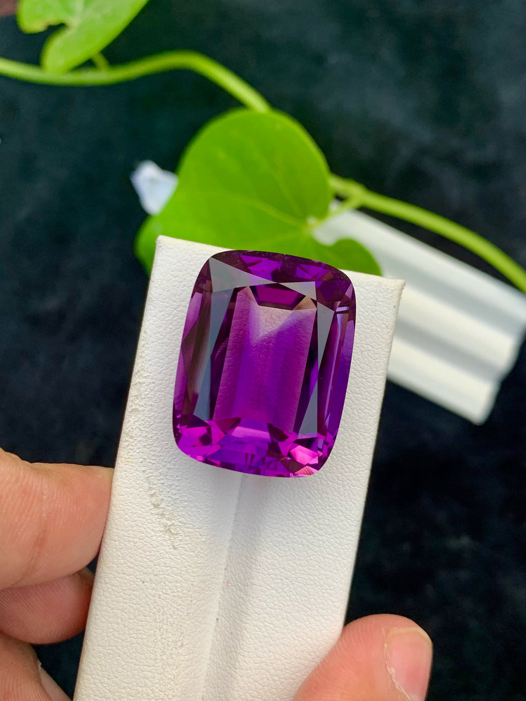 Cushion Cut Amethyst Gemstone: Deep Purple Loose Stone, 48.60 CT