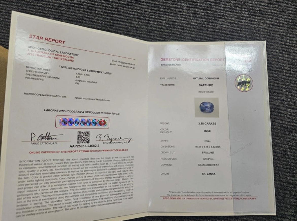 Cornflower Blue Sapphire 3.58ct Oval Cut – Sri Lanka