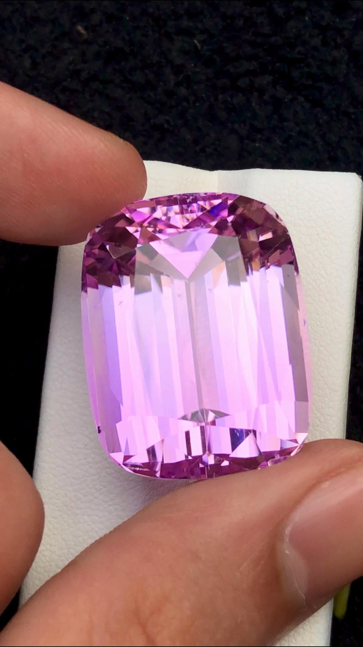 Natural Pink Kunzite Cushion Cut Gemstone – 87 Carats from Afghanistan