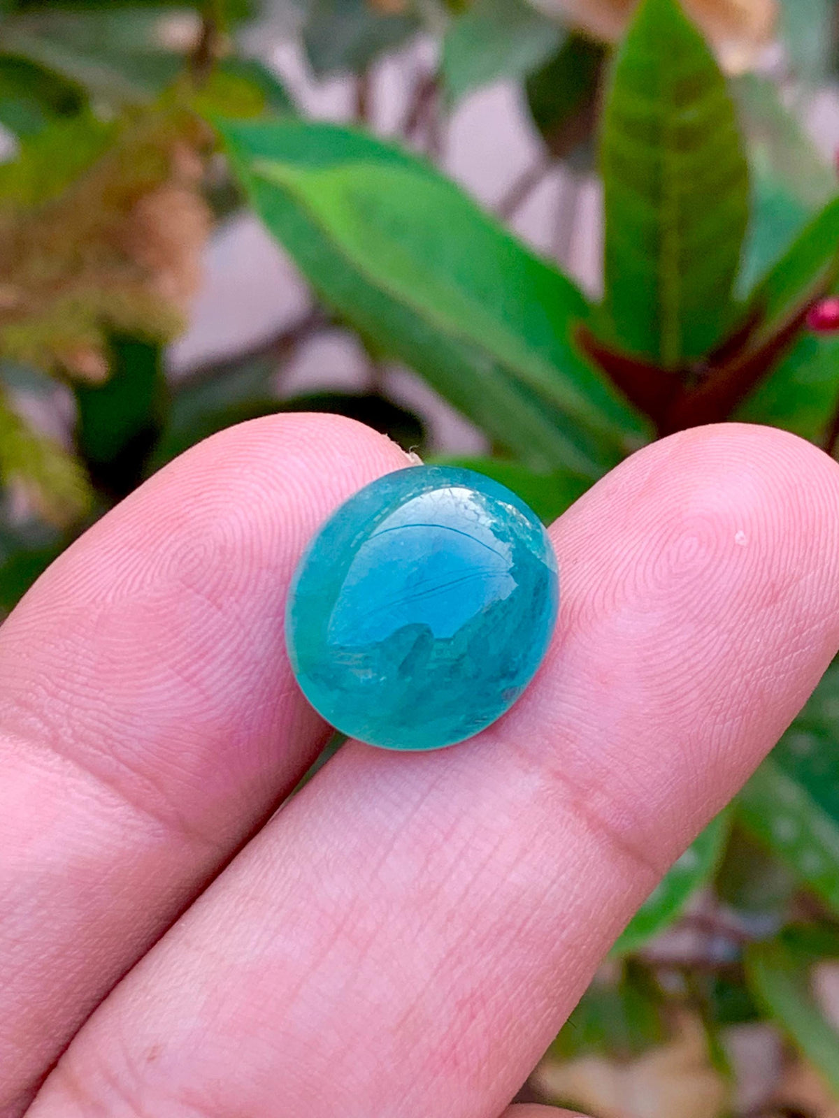 Grandidierite Cabochon: Rare Bluish-Green Gemstone from Madagascar (11.80 CT