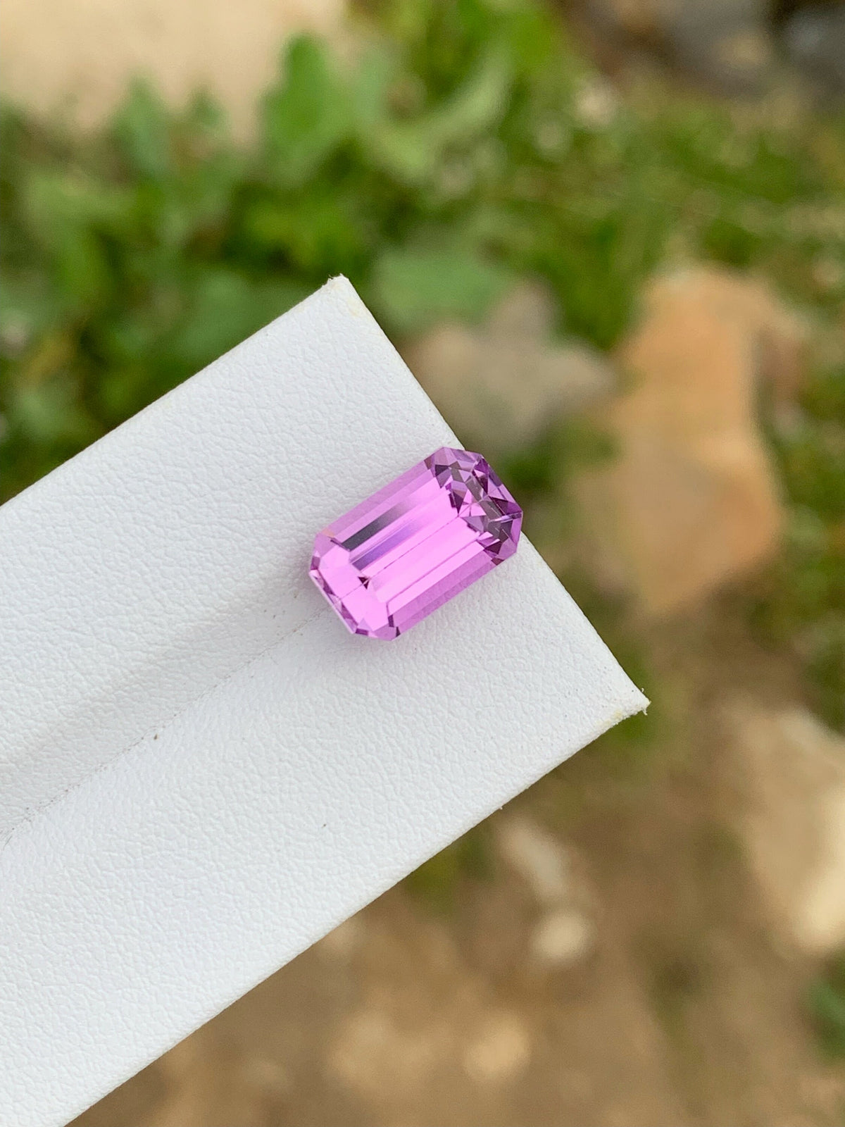 Emerald Cut Pink Kunzite Gemstone: Natural Faceted Spodumene, 7.50 CT