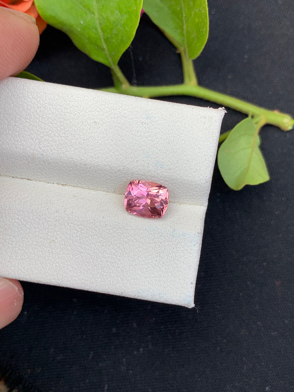 Sweet Pink Tourmaline Gemstone: 1.30 Carat Cushion Cut Loose Gem