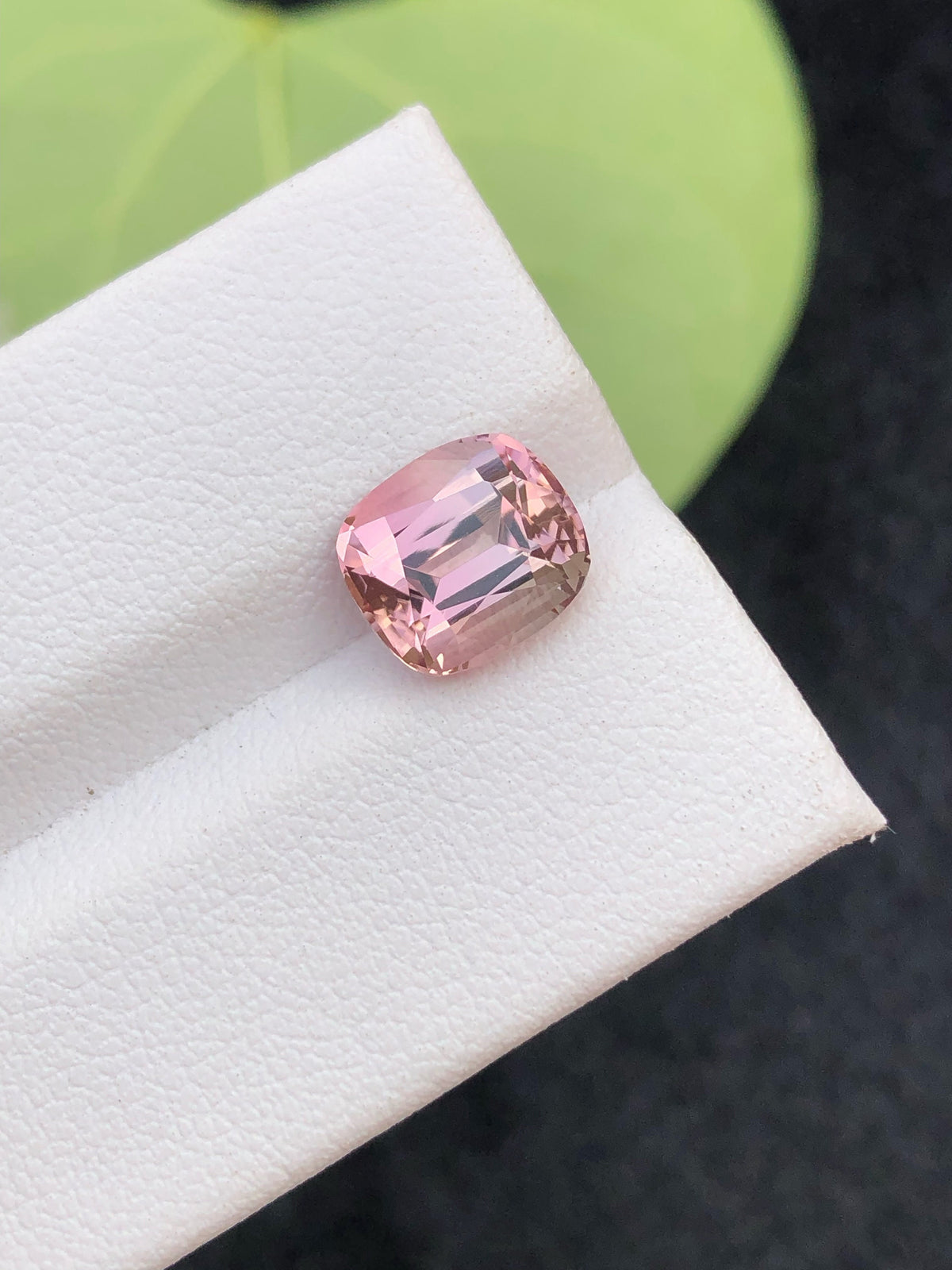 Natural Light Pink Tourmaline Gemstone: 3 CT Cushion Cut Stone