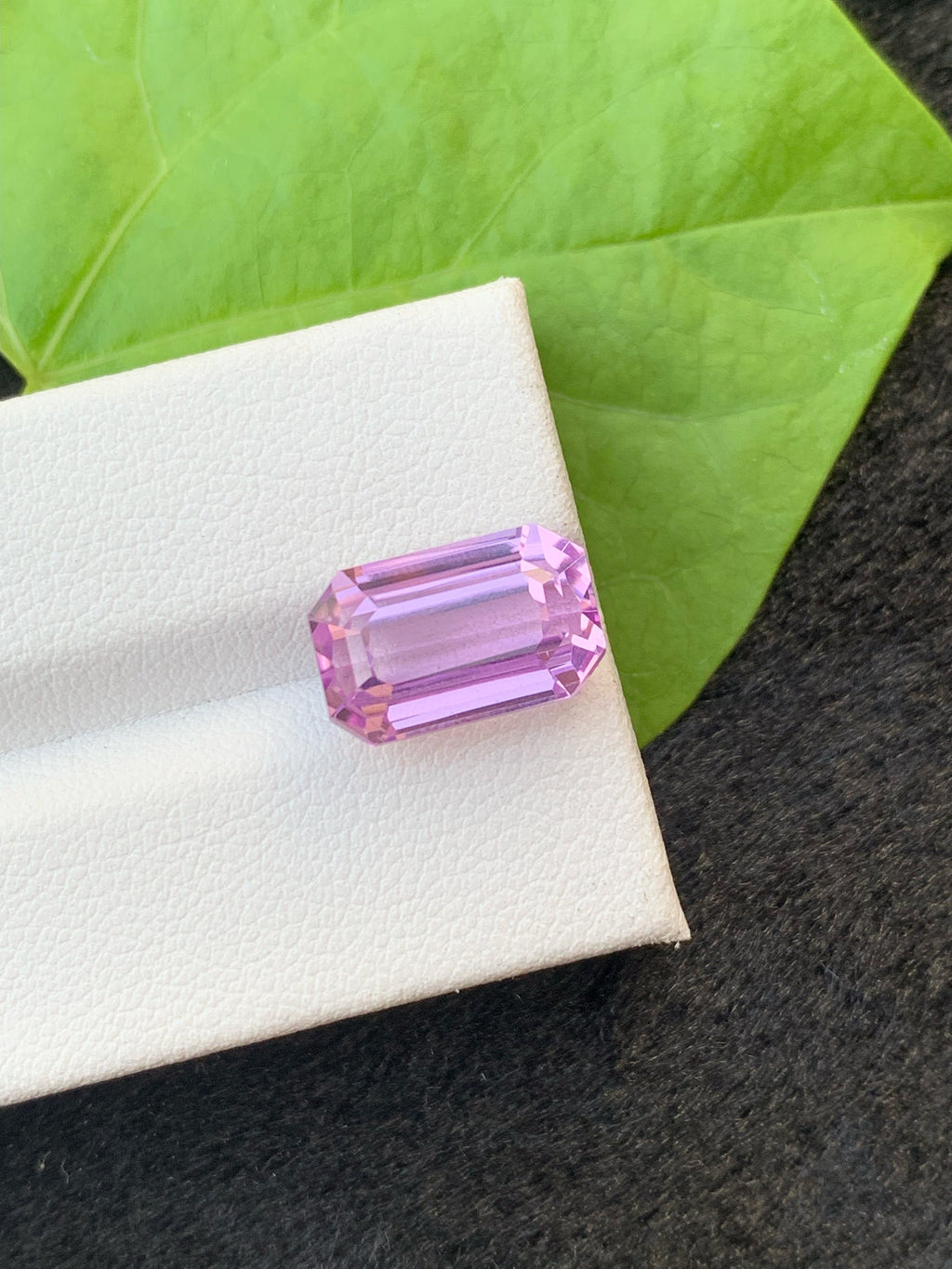 Pink Kunzite Gemstone: 8.70 CT Emerald Cut Spodumene