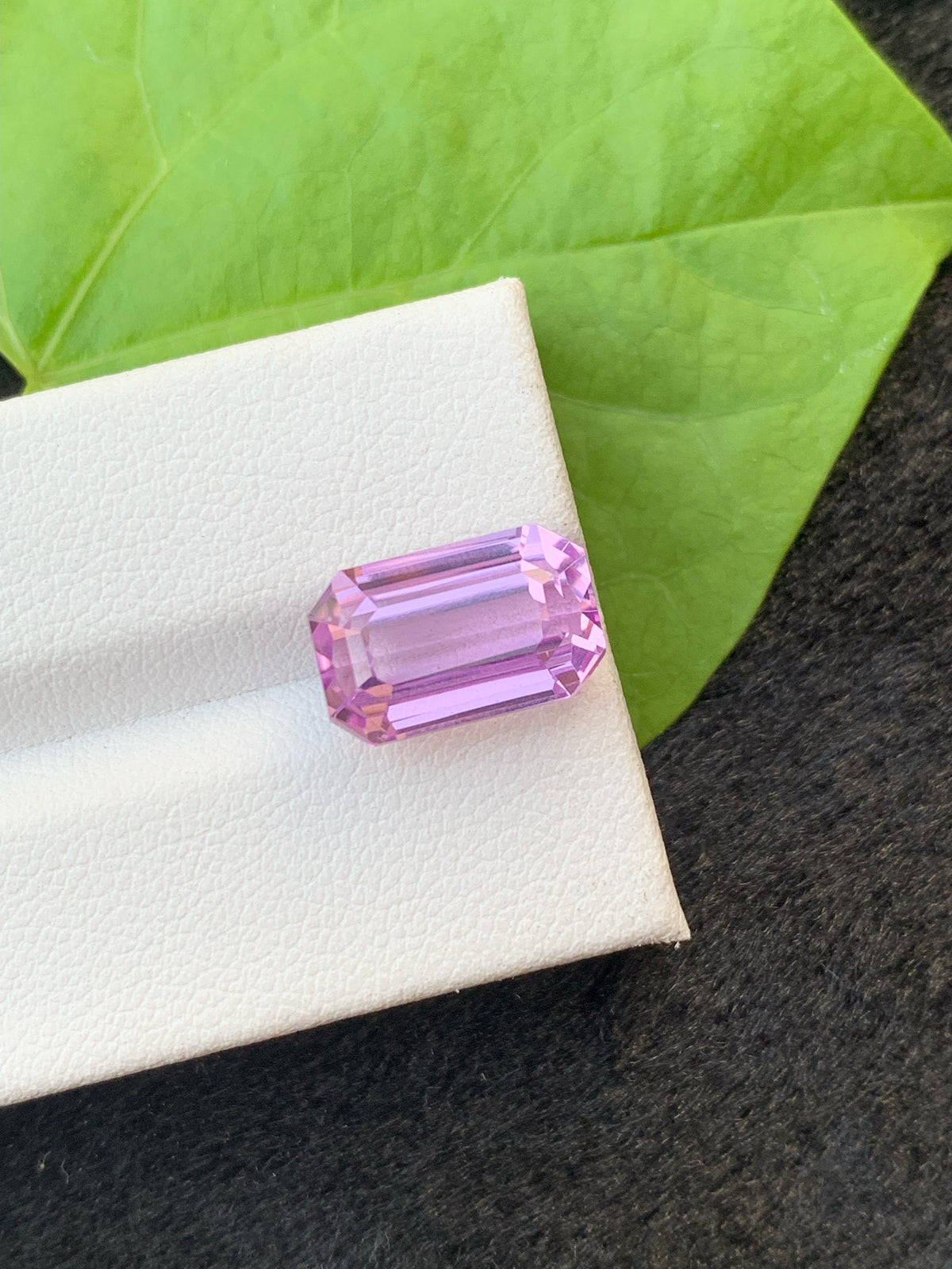 Pink Kunzite Gemstone: 8.70 CT Emerald Cut Spodumene