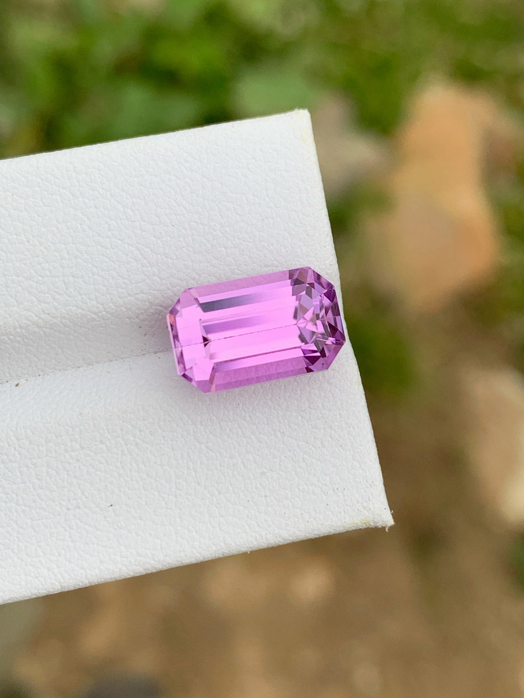 Emerald Cut Pink Kunzite Gemstone: Natural Faceted Spodumene, 7.50 CT
