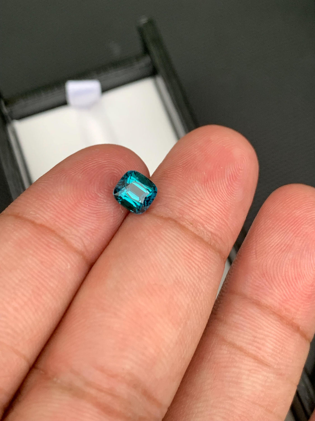 Neon Blue Lagoon Tourmaline Stone: Cushion Cut Gemstone, 1.10 CT