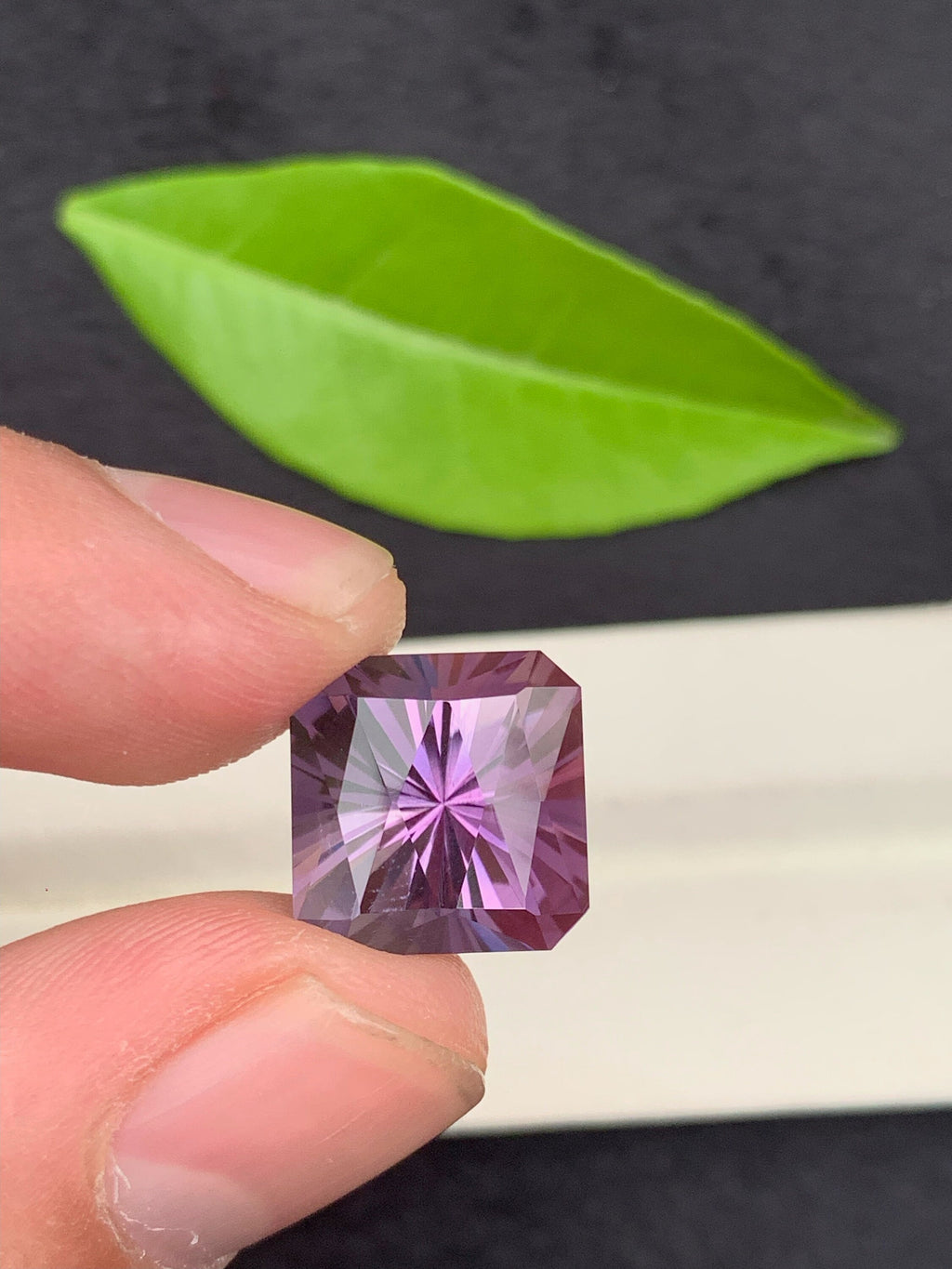 Light Purple Amethyst Gemstone: 13 CT Flawless Ascher Cut Stone