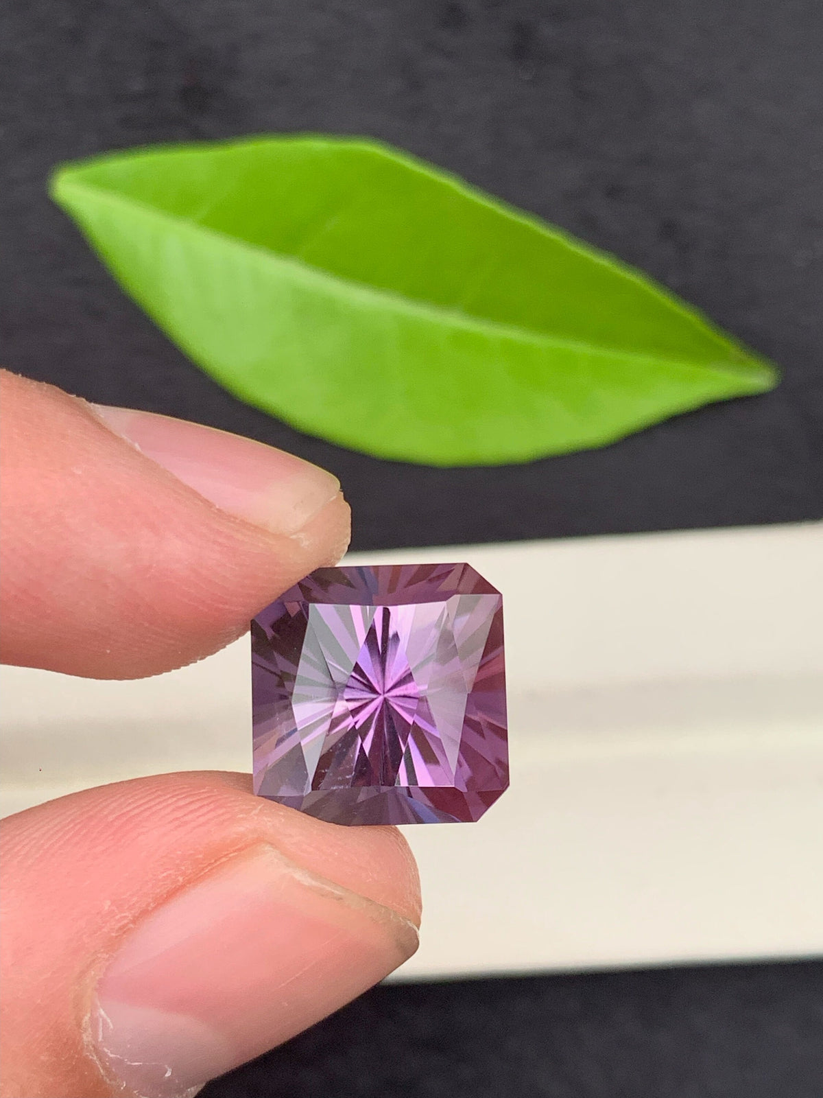 Light Purple Amethyst Gemstone: 13 CT Flawless Ascher Cut Stone