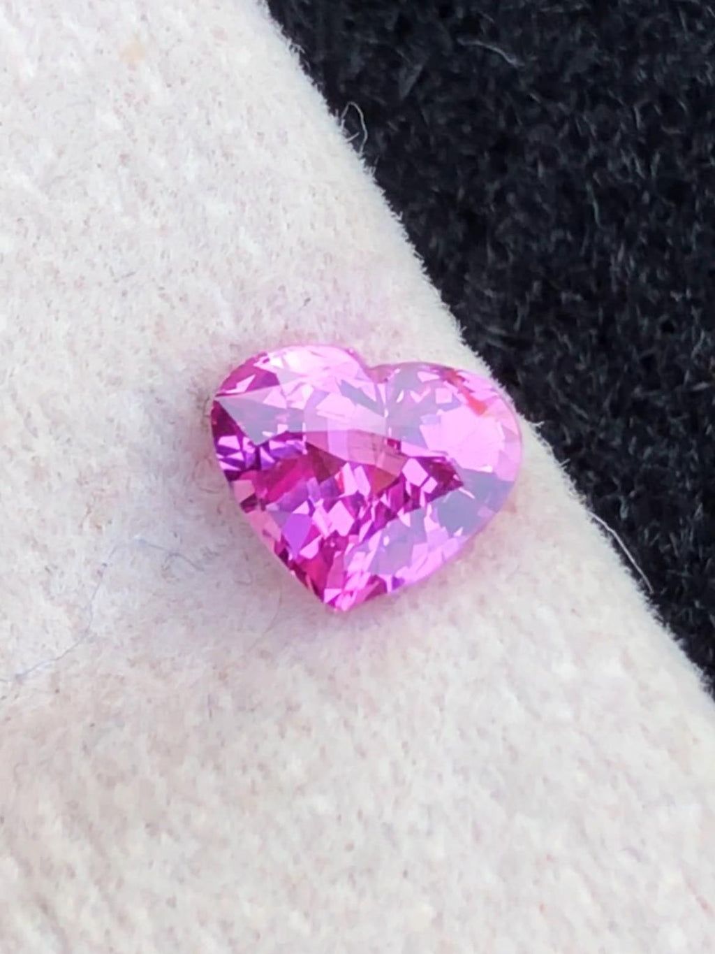 Pink Sapphire 1.07ct Heart Cut Madagascar Certified No-Heat