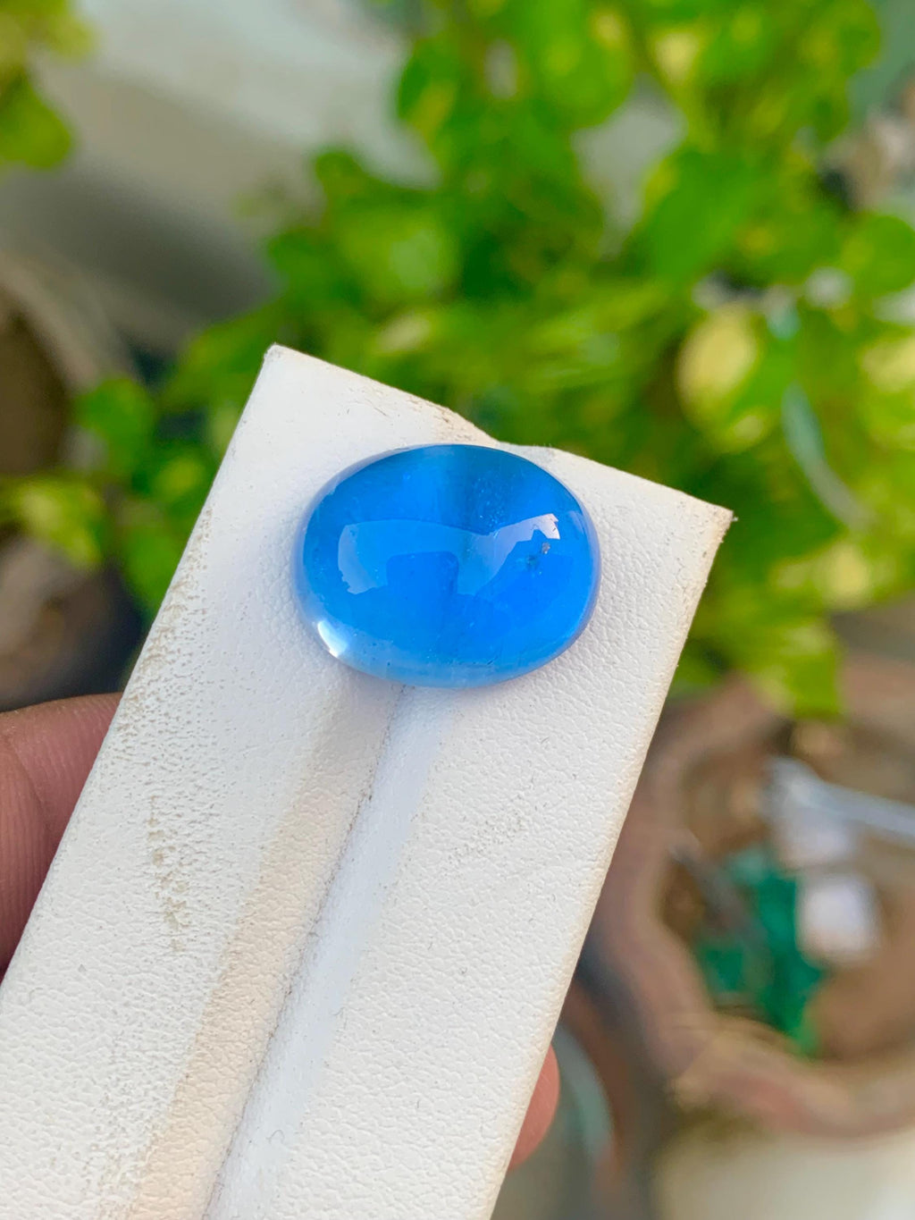 Santa Maria Aquamarine Cabochon: Natural Deep Blue Gemstone, 33.30 CT