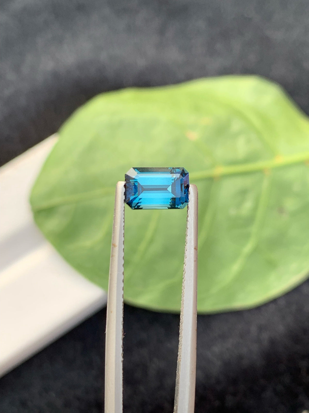 Ink Blue Tourmaline Stone For Ring Making, Faceted Tourmaline Gemstone, 1.35 CT