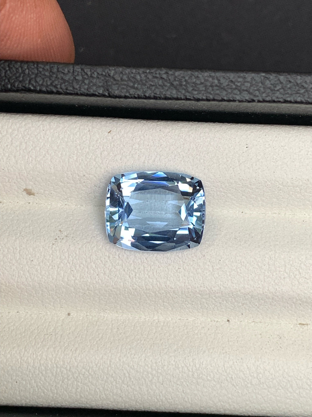 Santa Maria Blue Aquamarine Gemstone: 3.35 Carat Cushion Cut, March Birthstone