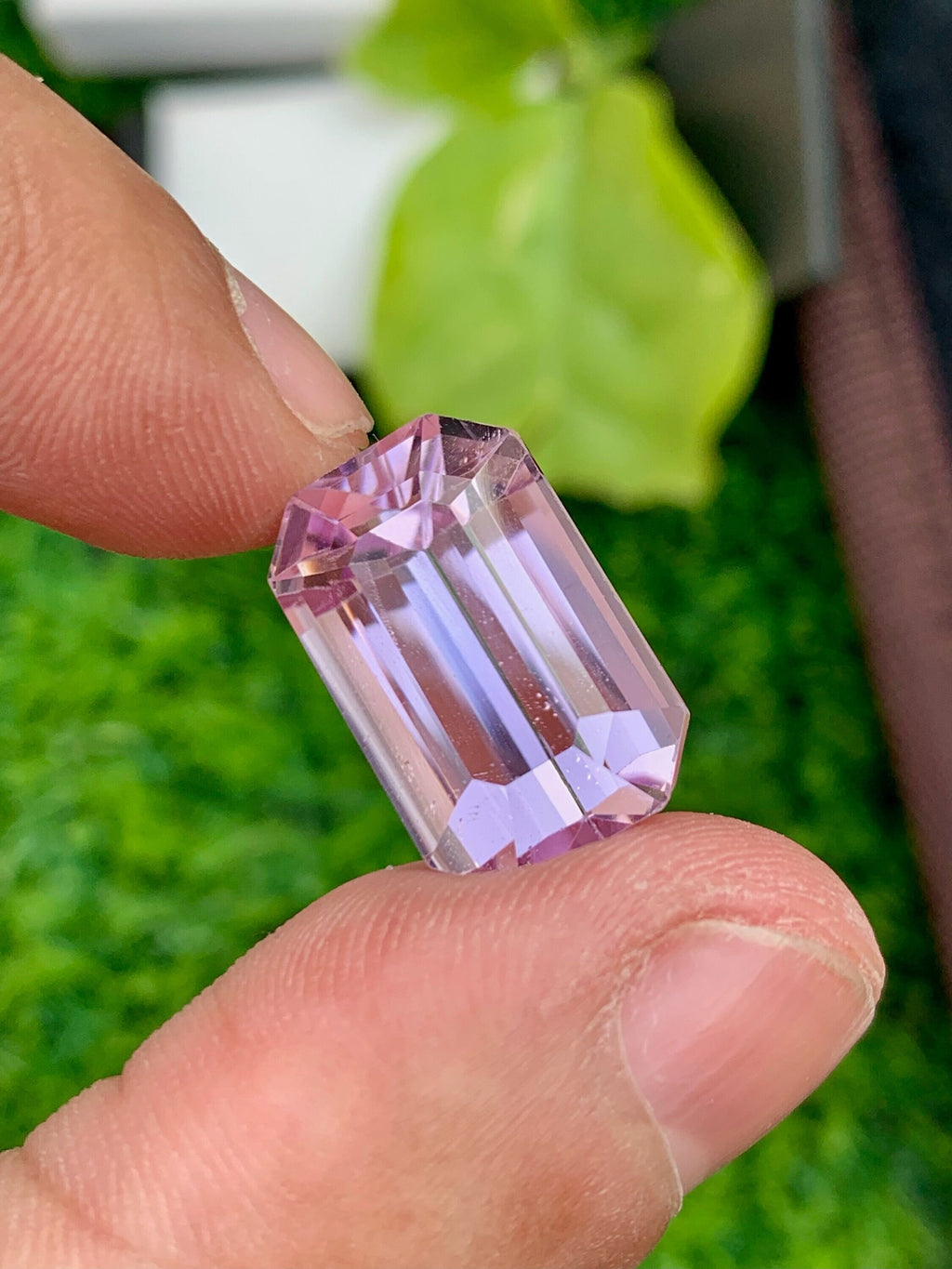 Pink Kunzite Gemstone: 20.45 Carat Emerald Cut, Afghanistan Origin