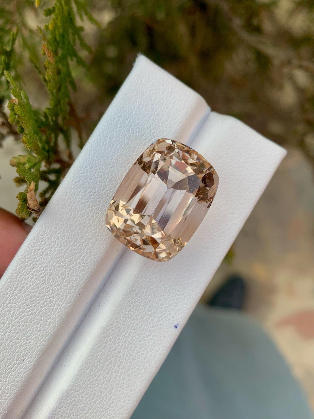 Natural Golden Topaz Gemstone: 37.80CT Faceted Cushion Cut