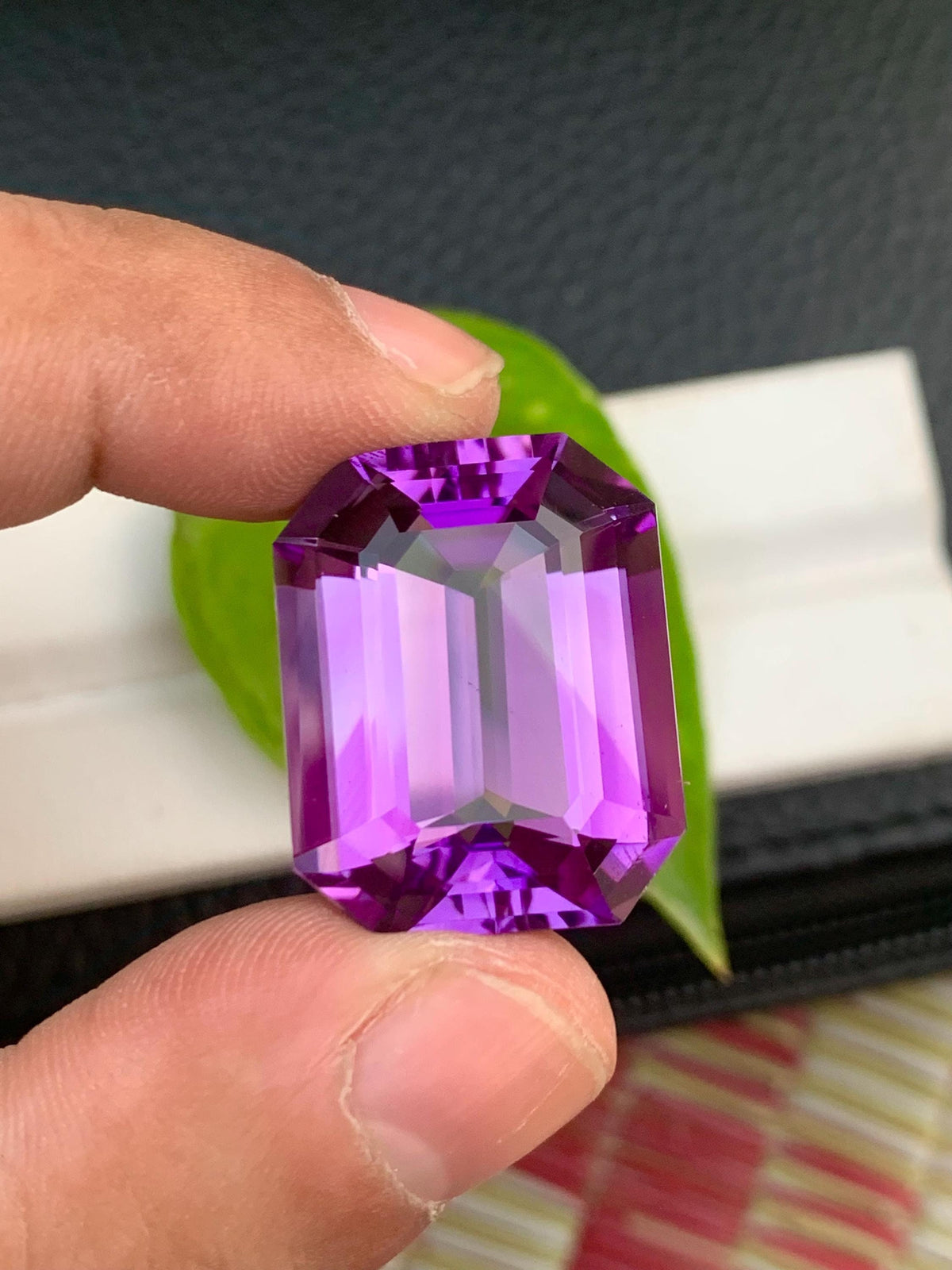 Cushion Cut Amethyst Gemstone: Natural Purple Loose Gem (40.85 Carats)
