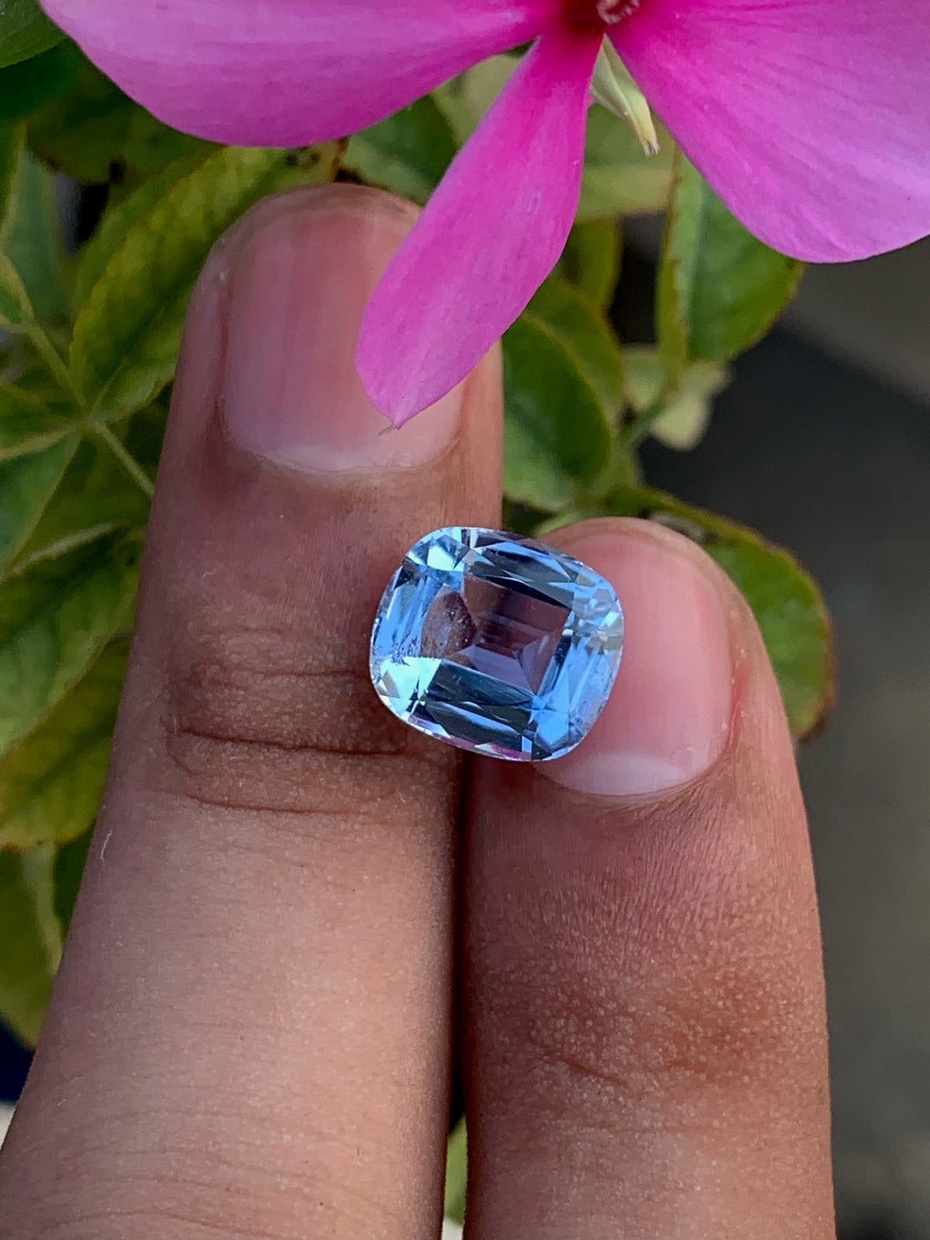 Santa Maria Blue Aquamarine Gemstone: Faceted Cushion Cut, 4.30 Carats